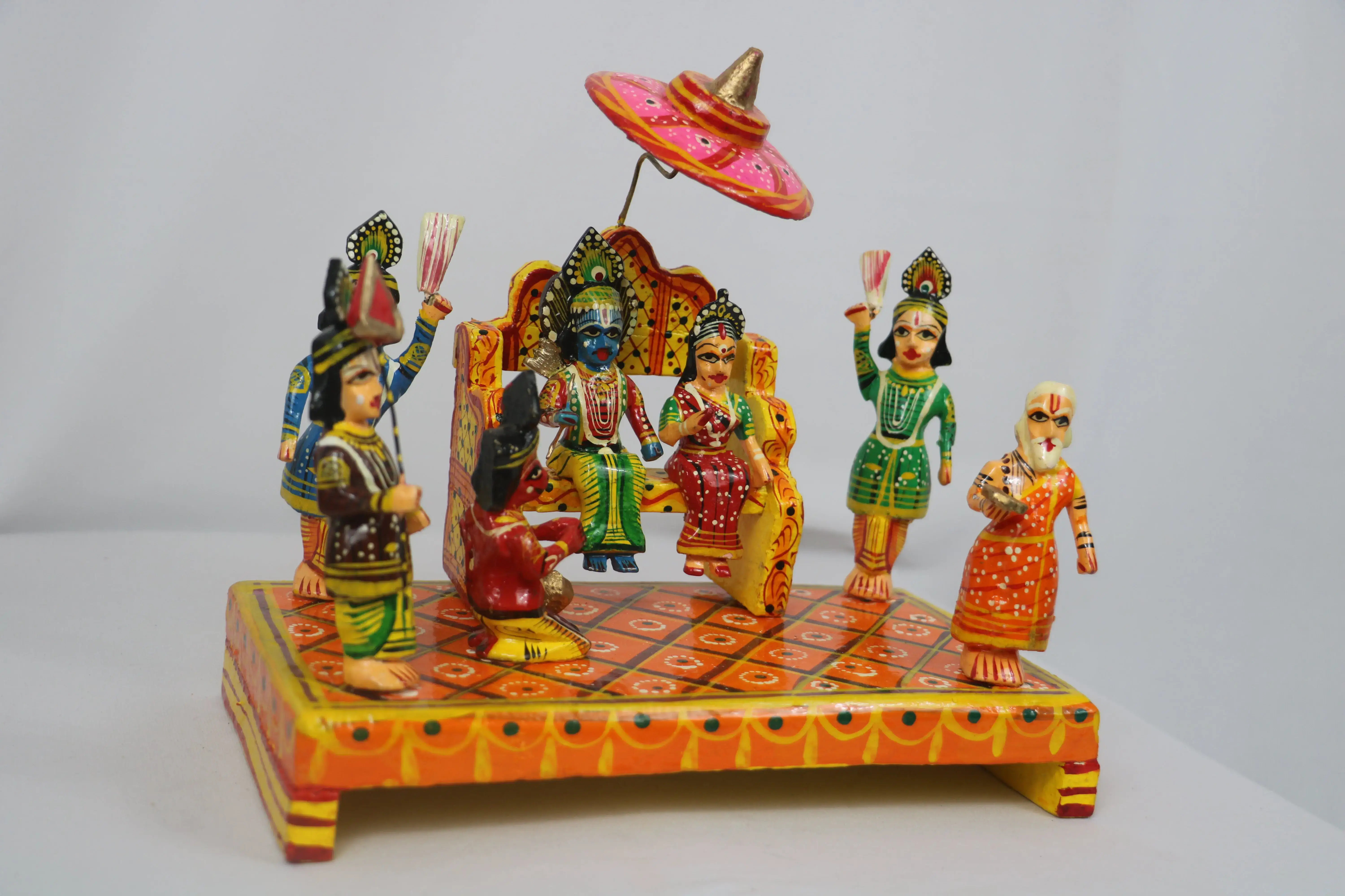 Lord Ram Daruvar in Wood – Artisan-Carved Hindu God Figurine - Image 4