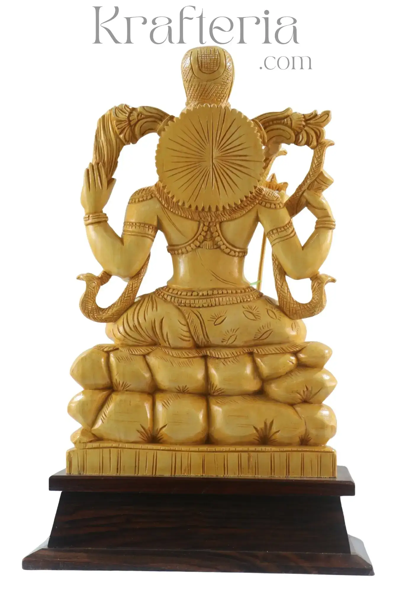 Beautiful God Shiva Wood Statue – Spiritual Wooden Masterpiece - Image 5