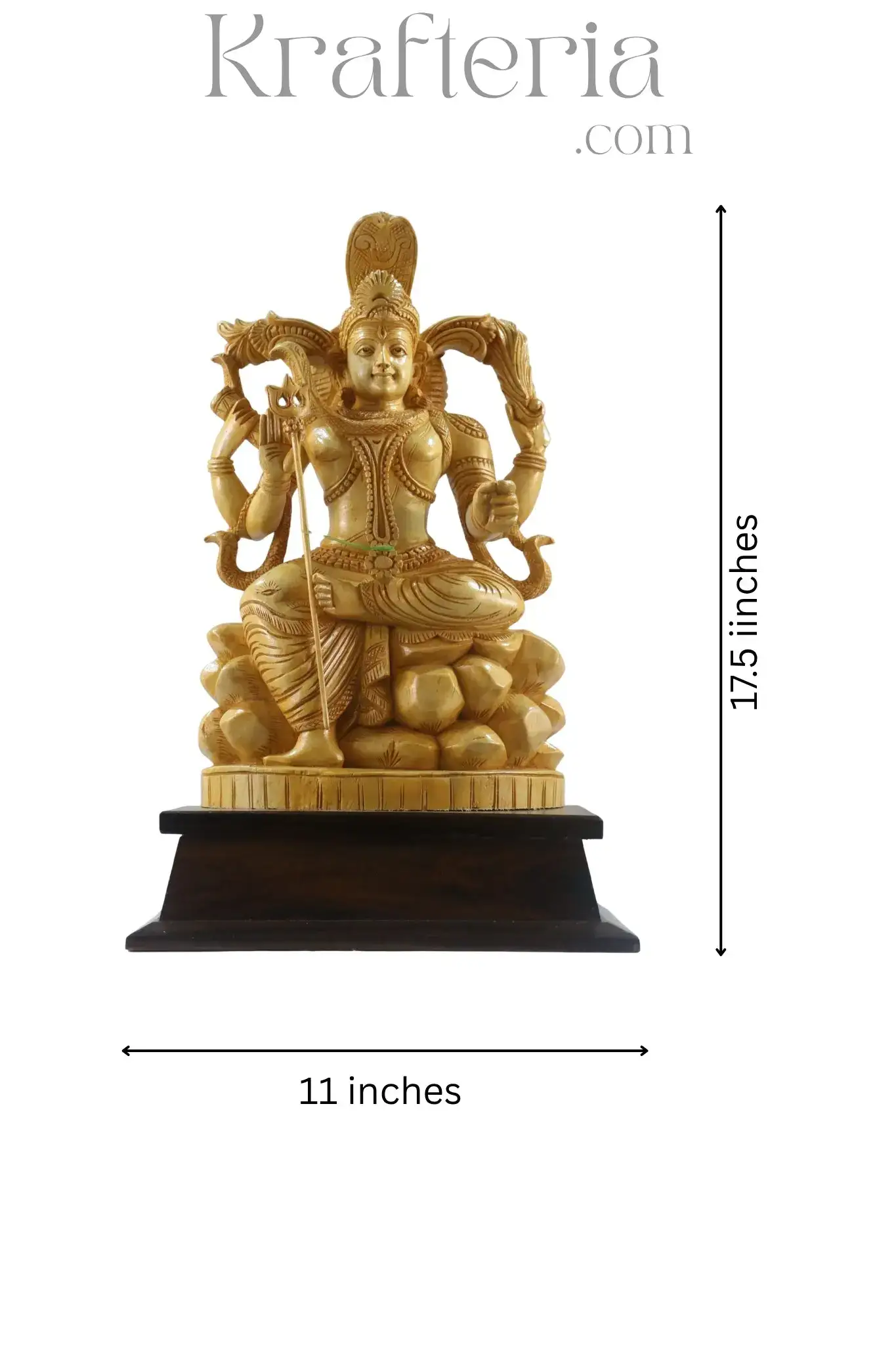Beautiful God Shiva Wood Statue – Spiritual Wooden Masterpiece - Image 6