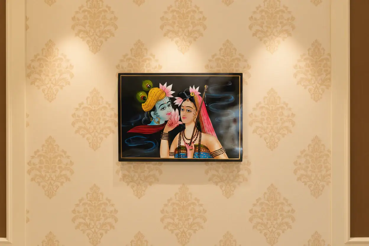 Lotus of Radha Krishna – Nirmal Painting
