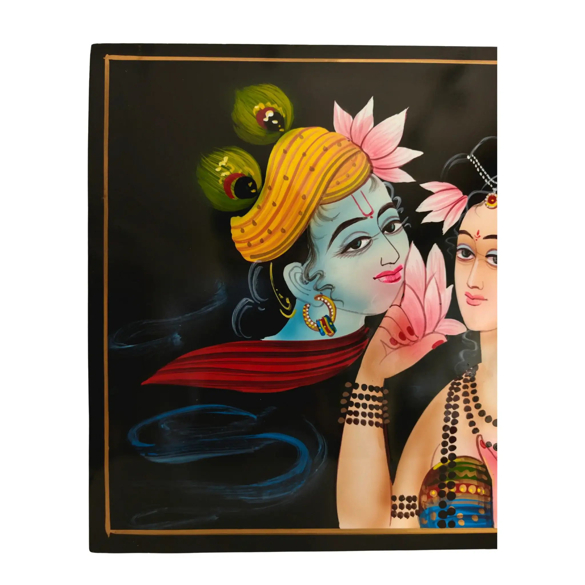 Lotus of Radha Krishna – Nirmal Painting - Image 3