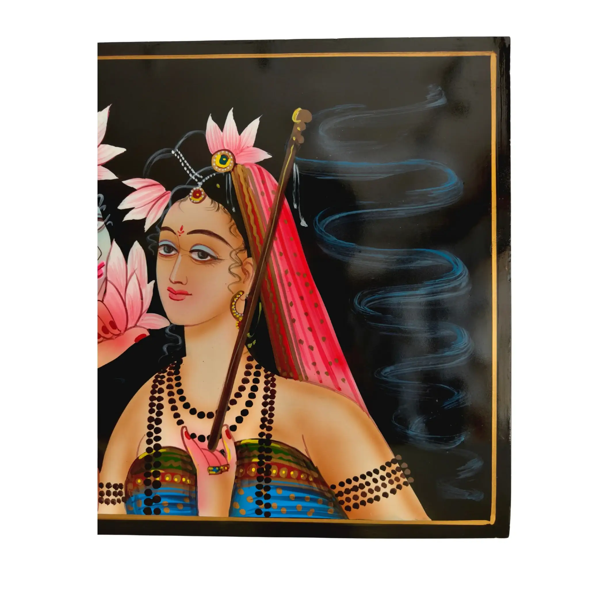 Lotus of Radha Krishna – Nirmal Painting - Image 4