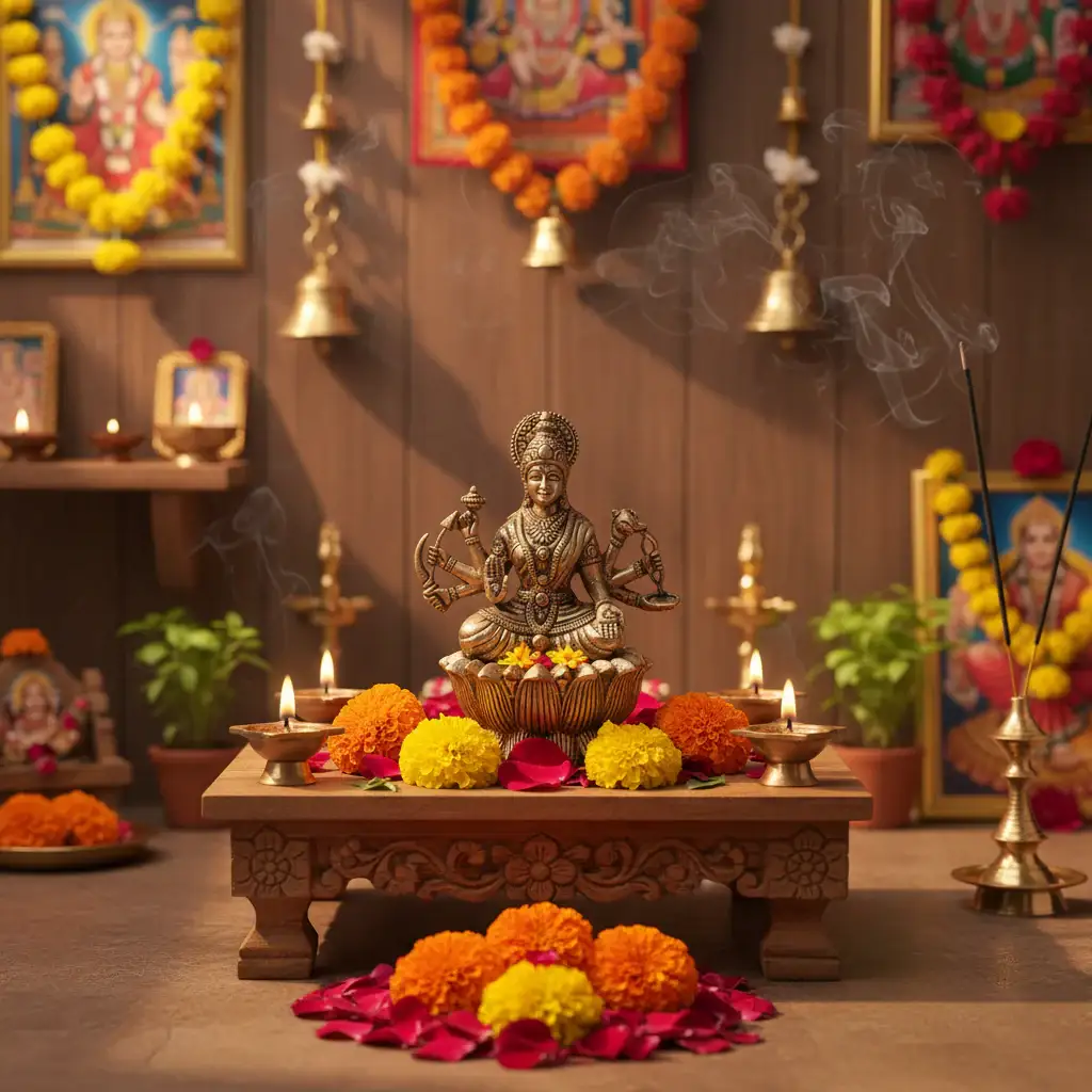 Majestic Durga Devi Brass Idol – Divine Embodiment of Strength and Protection - Image 2