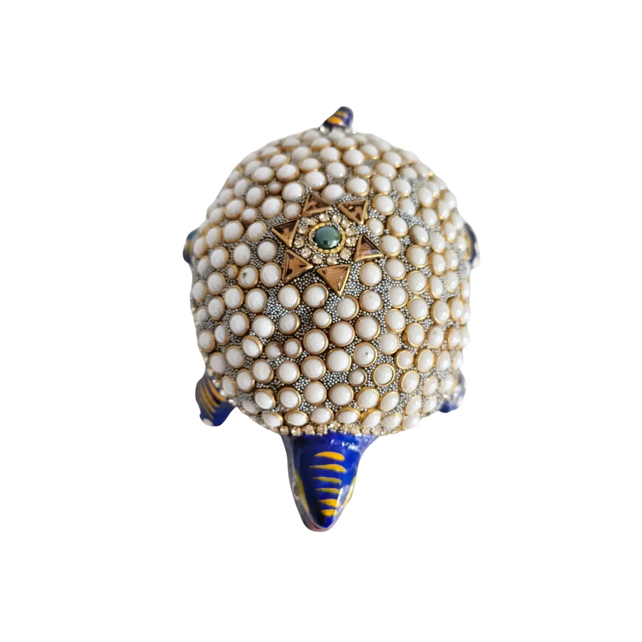 Metal Tortoise with Stone Meenakari | Decorative Feng Shui Figurine - Image 15