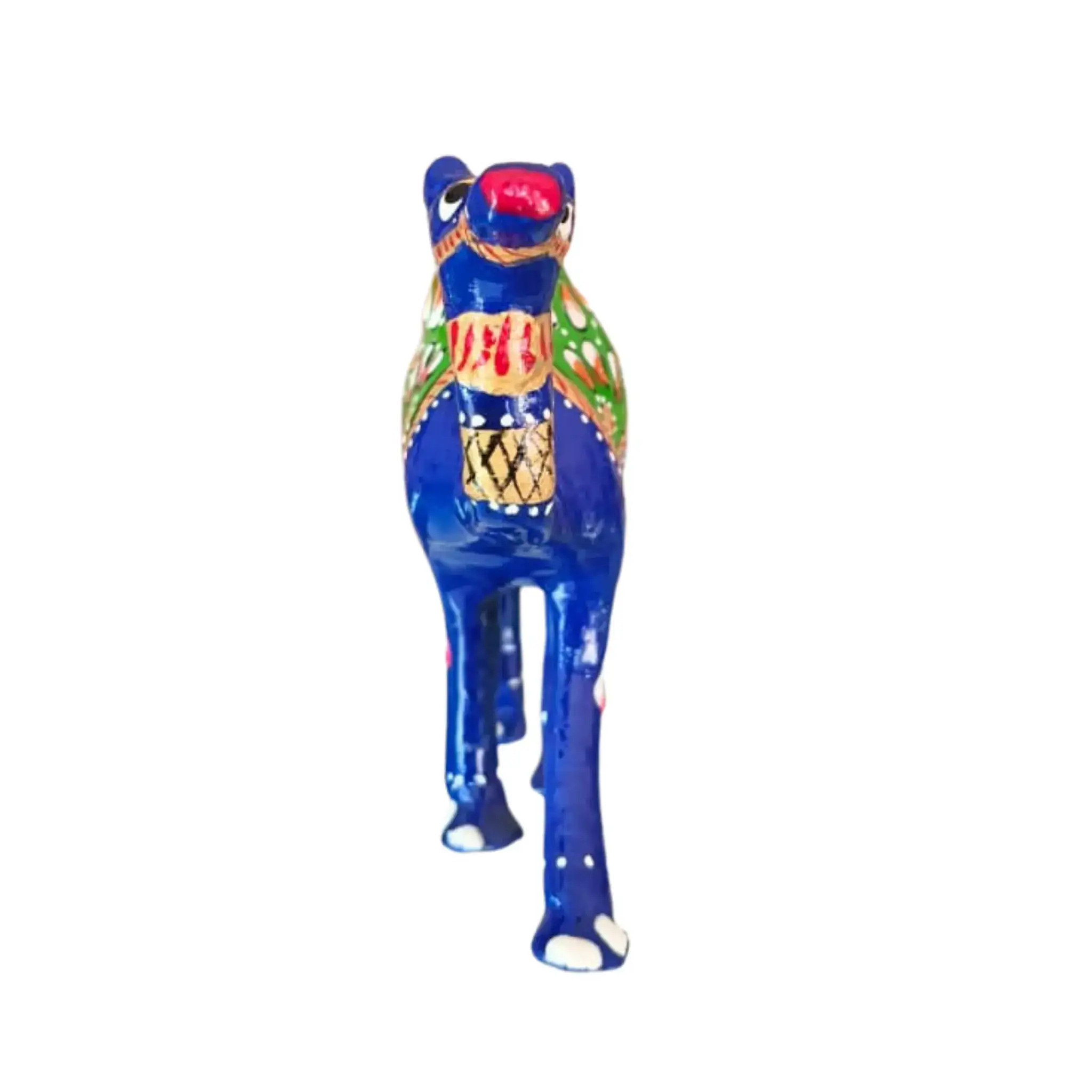 Colorful Metal Camel Statue | Handmade Ethnic Home Decor - Image 3