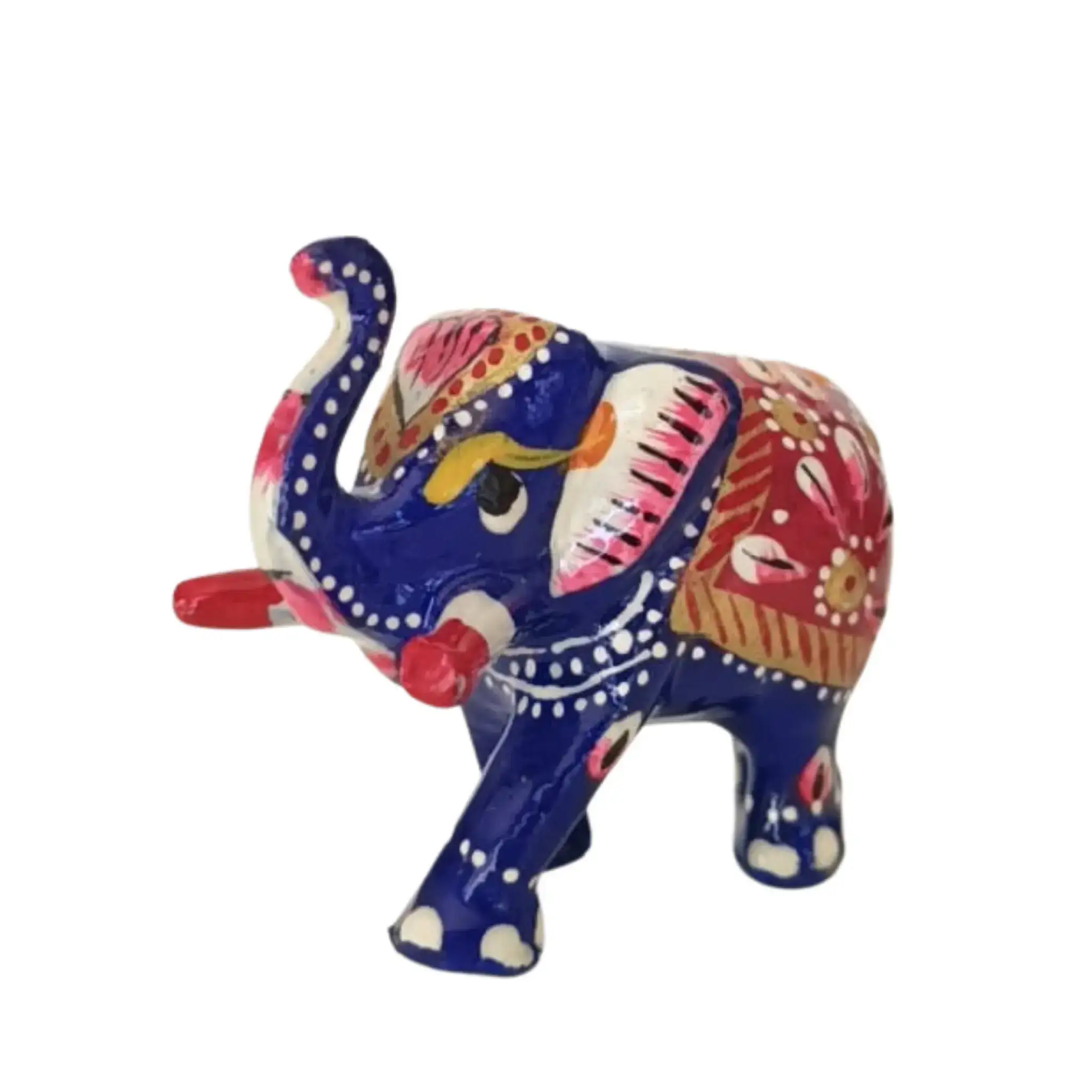 Colorful Hand-Painted Metal Elephant – Traditional Craft - Image 3