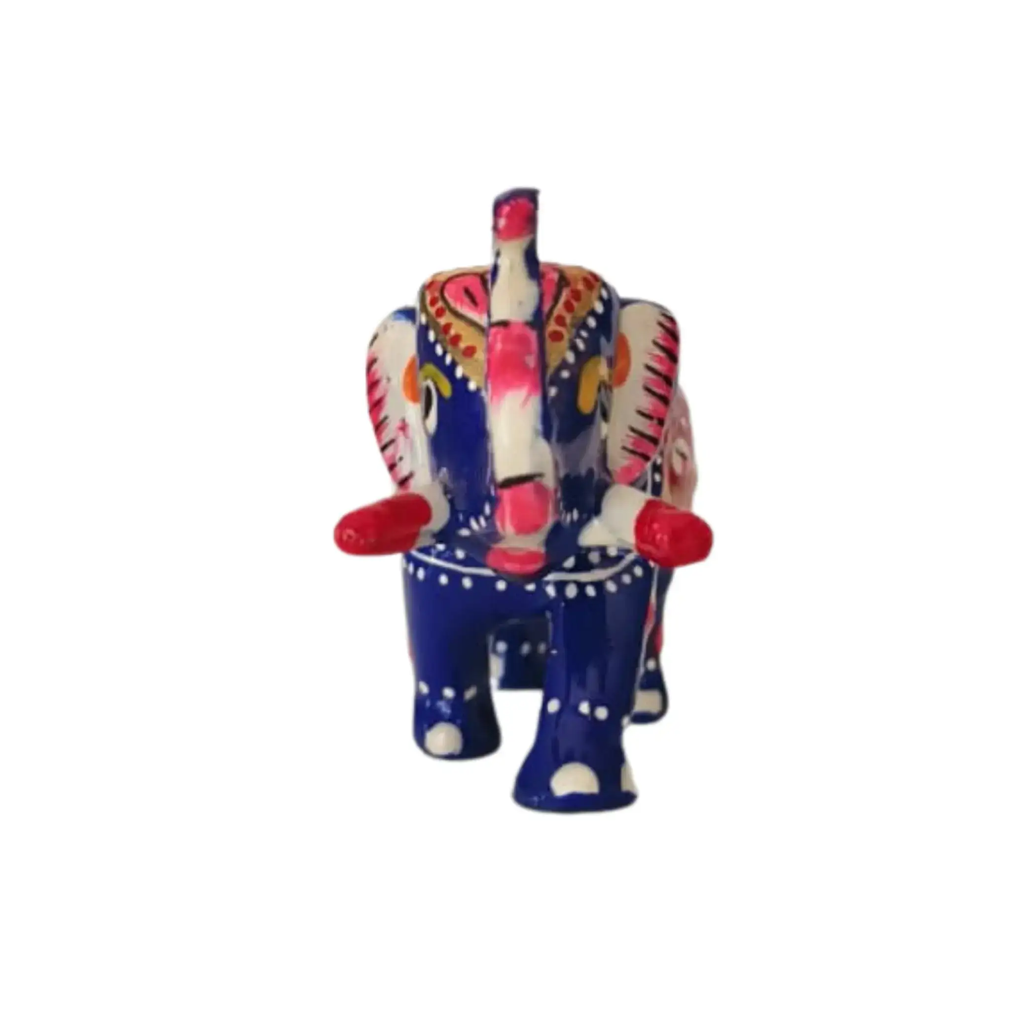 Colorful Hand-Painted Metal Elephant – Traditional Craft - Image 4