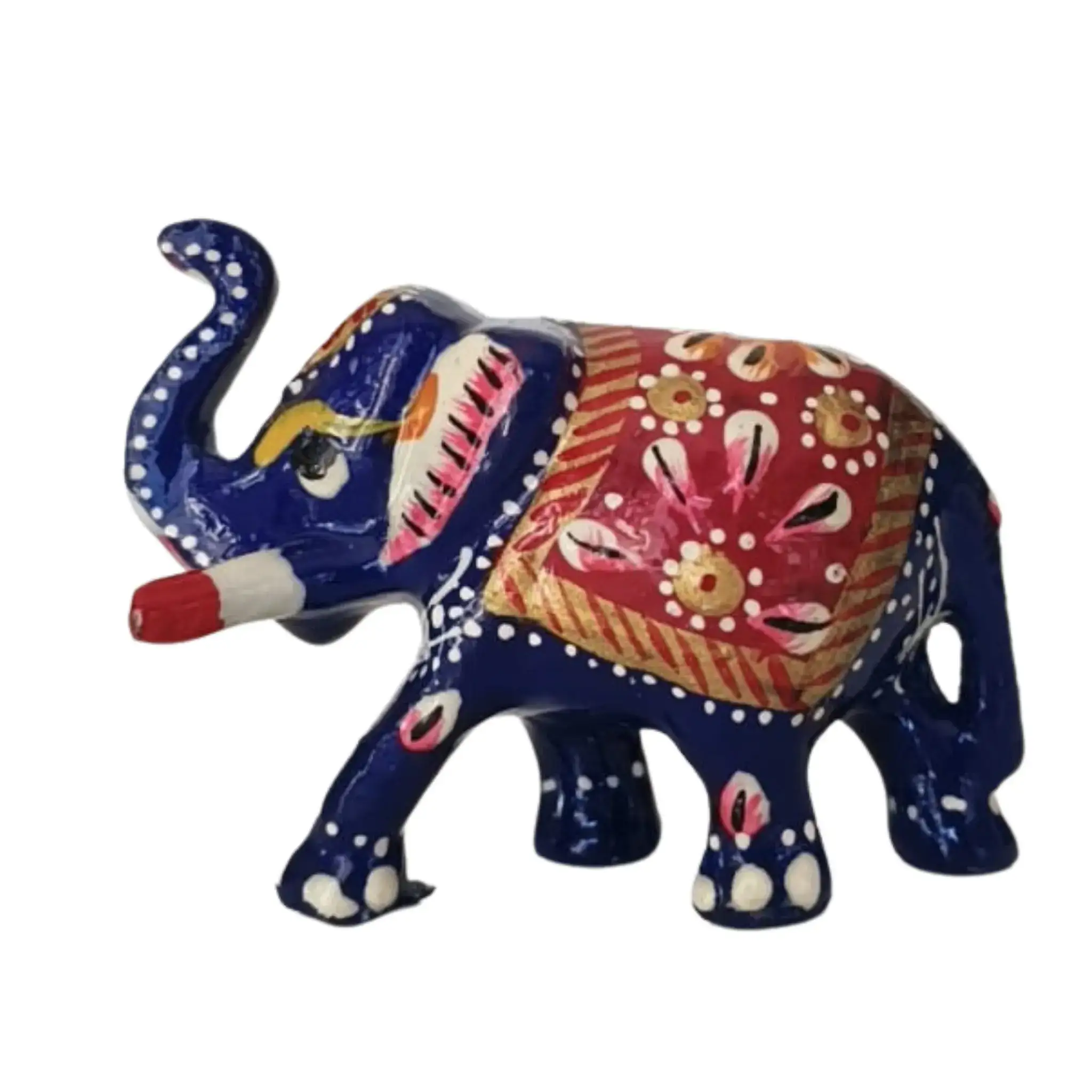 Colorful Hand-Painted Metal Elephant – Traditional Craft - Image 5