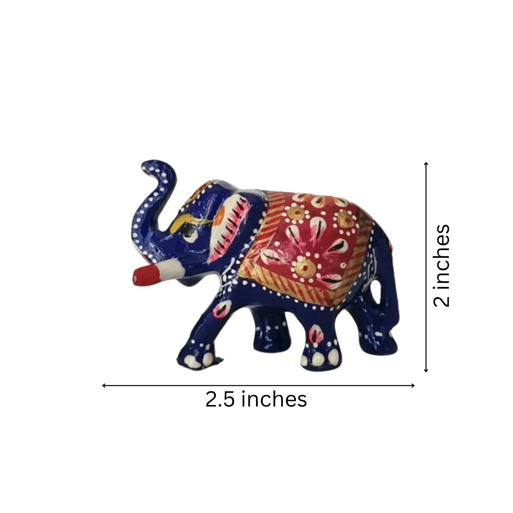 Colorful Hand-Painted Metal Elephant – Traditional Craft - Image 7