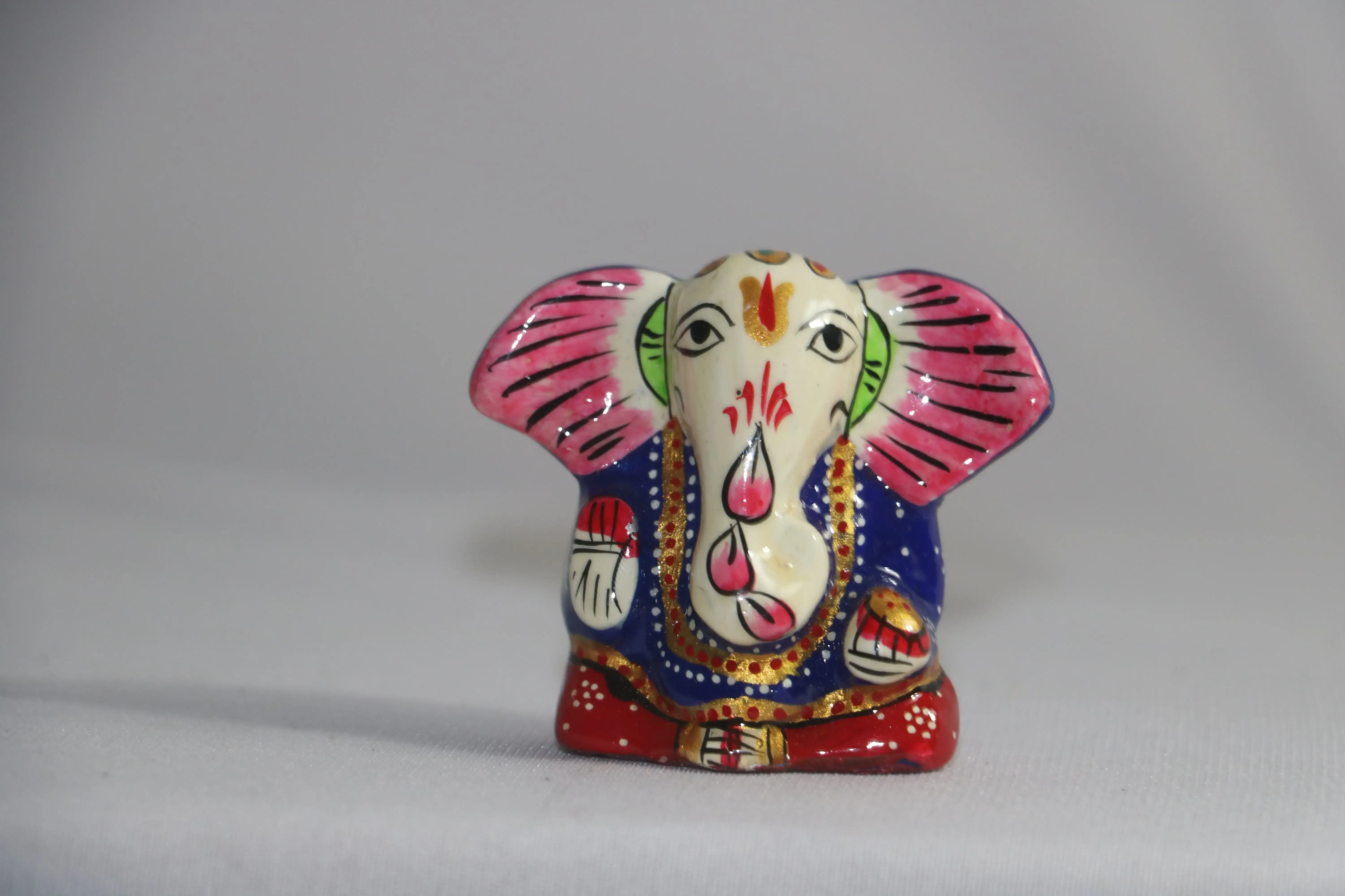 Hand-Painted Metal Ganesh Statue | Decorative Hindu Deity Figurine - Image 3