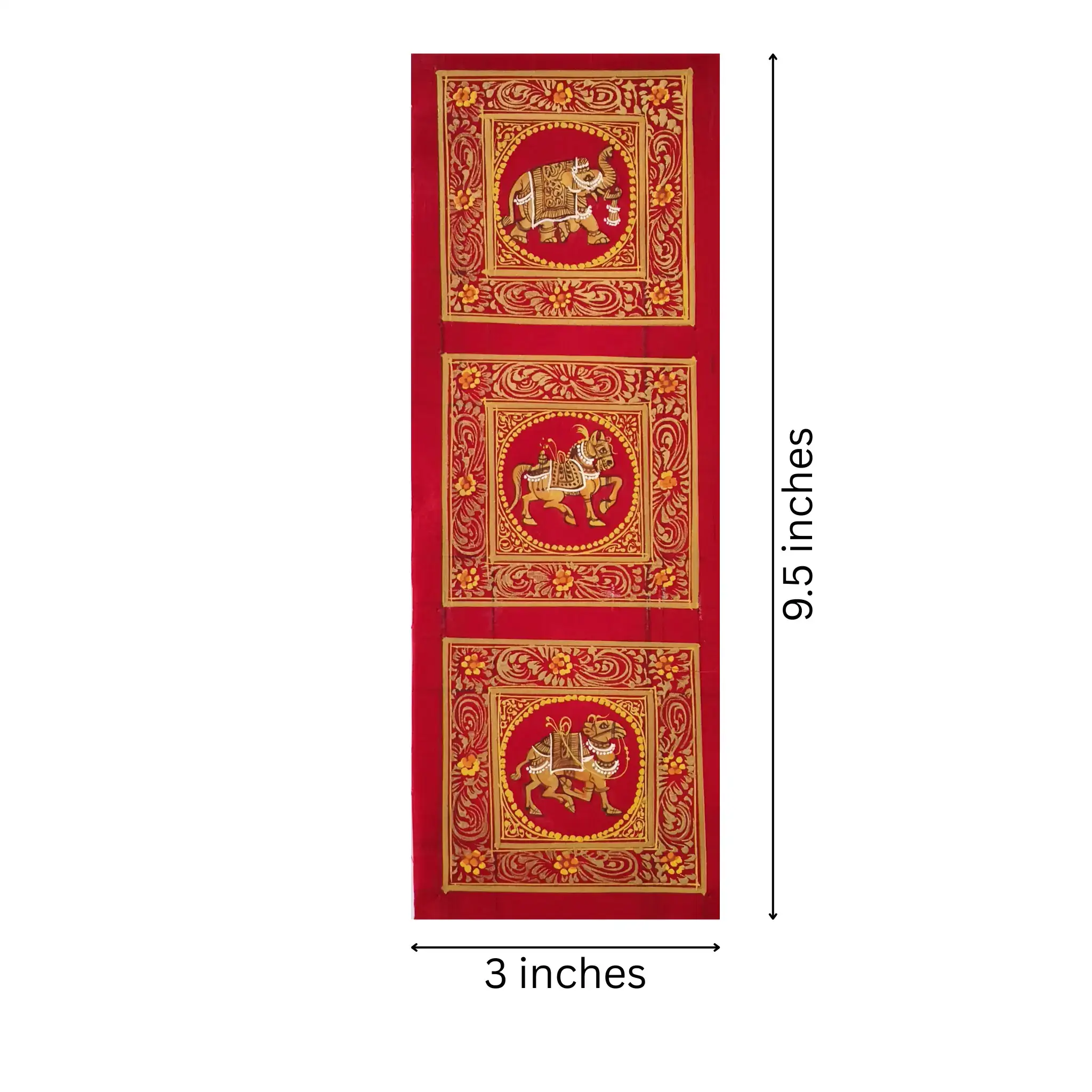 Indian Miniature Art Panels - Elephant, Horse, and Camel - Image 3