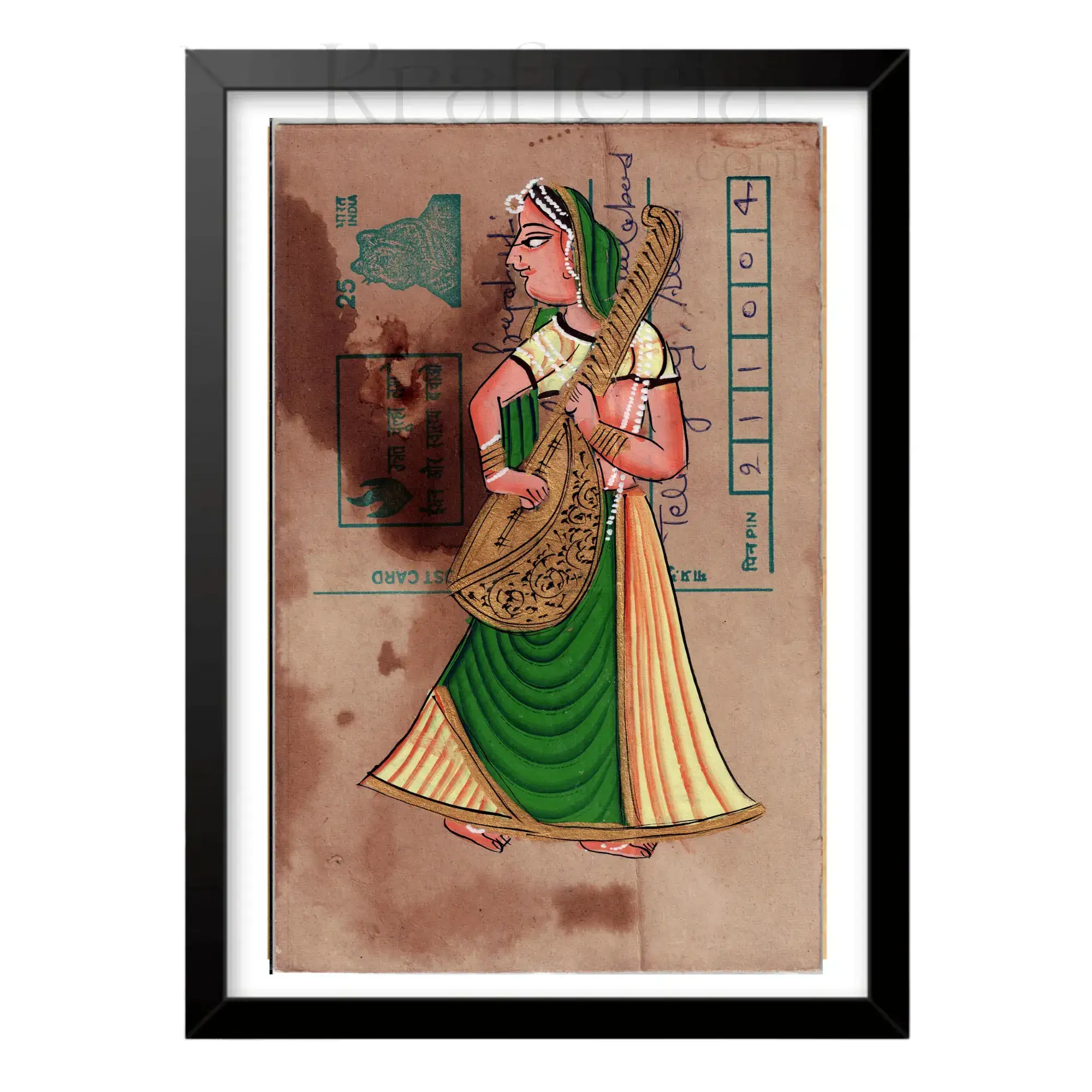 Melody on Post – The Graceful Musician Miniature Art - Image 2