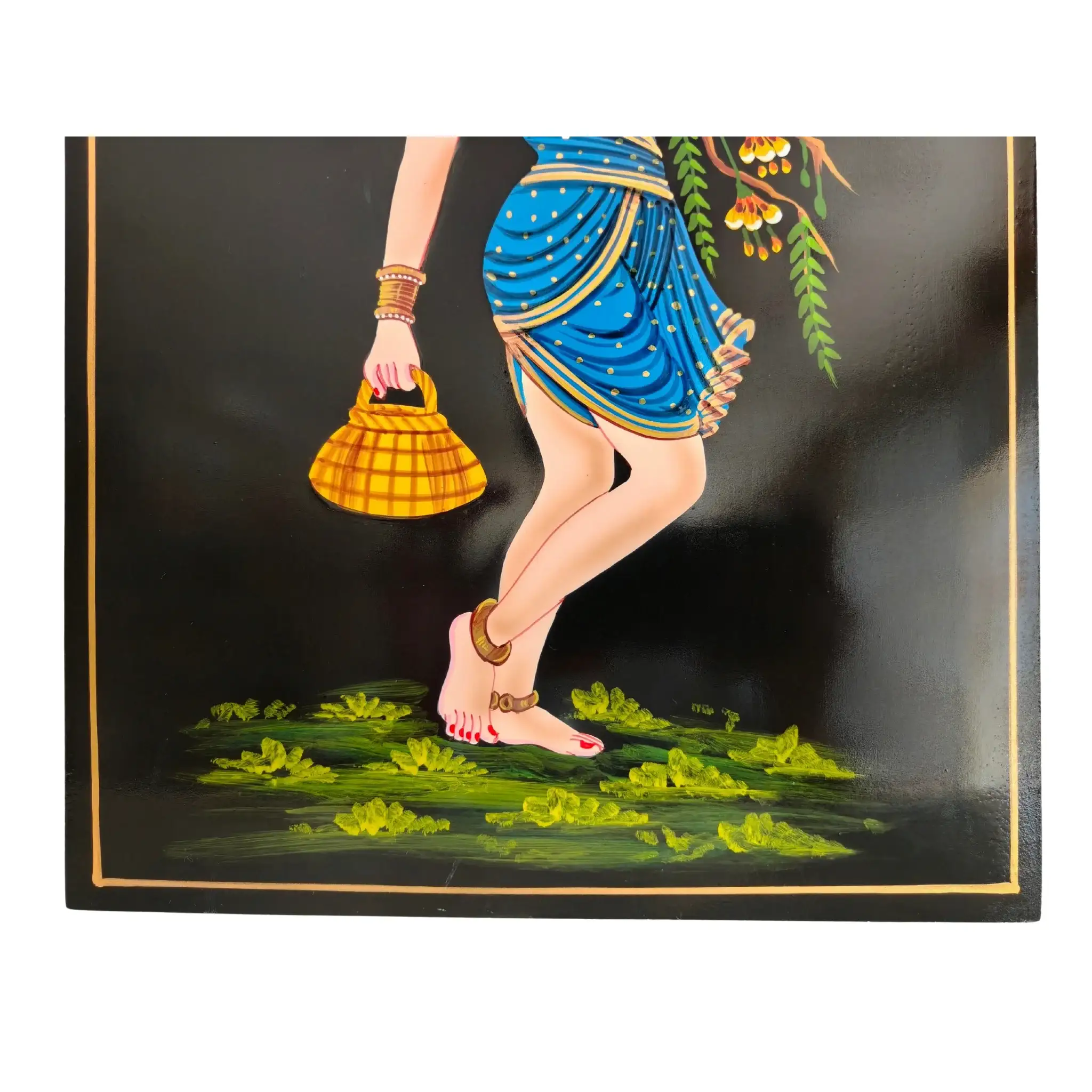 The Moonlit Fisherwoman Nirmal Painting - Image 4