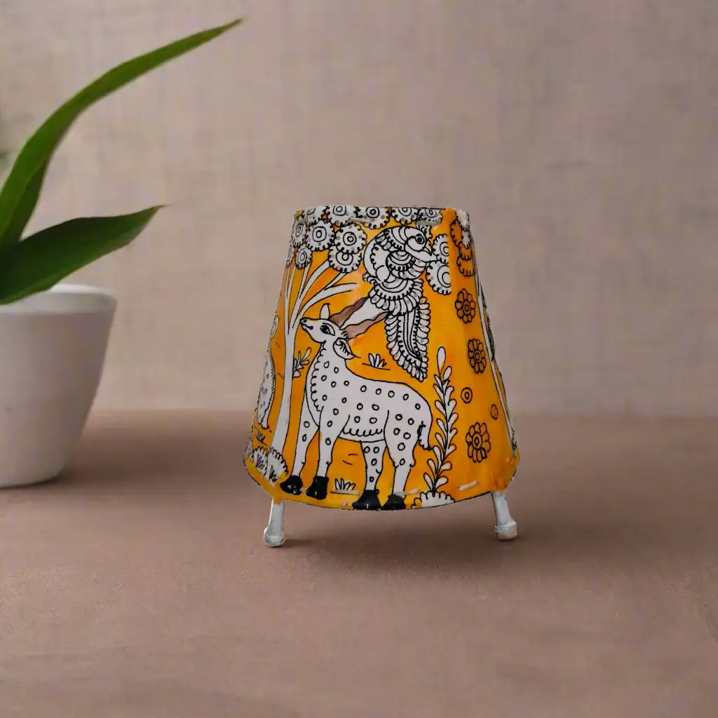 Whimsical Forest Mouse Leather Puppetry Art Lamp | Bed Lamp