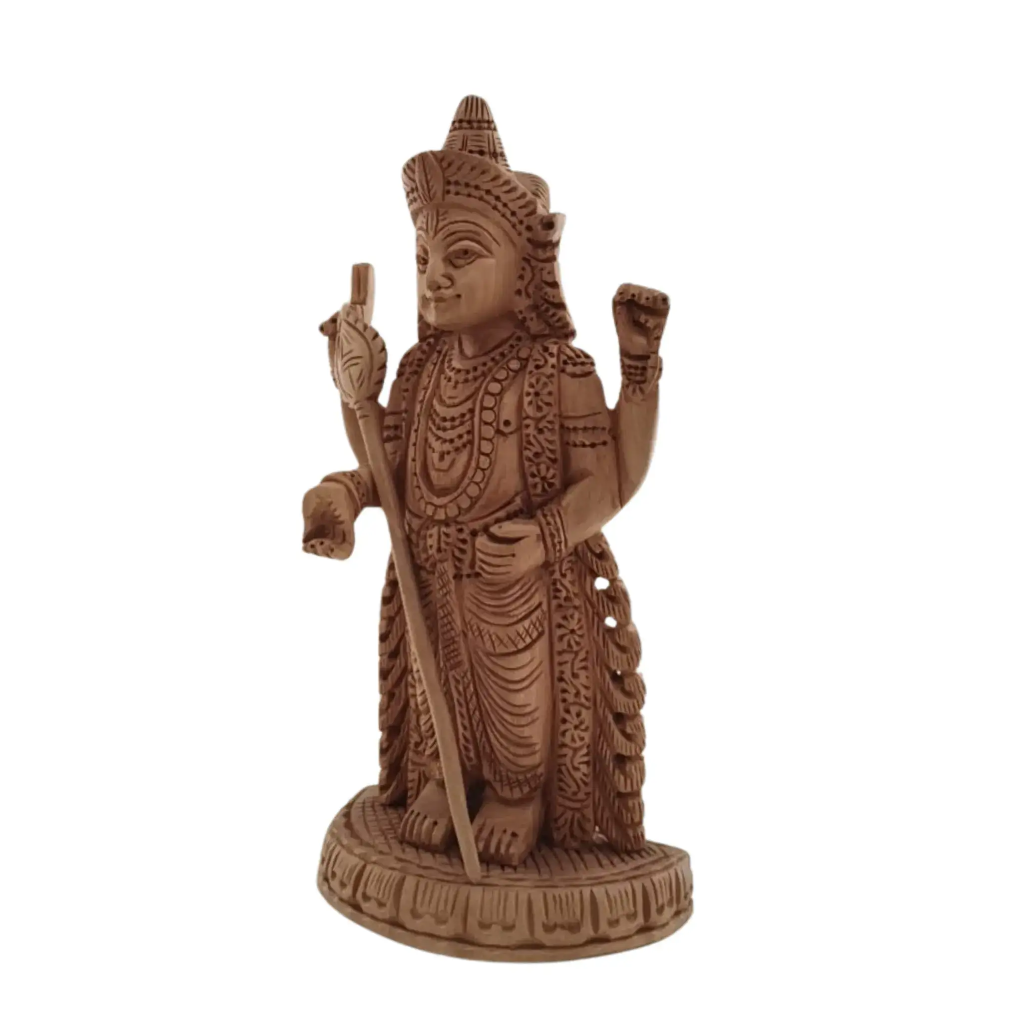 Murugan/Shanmugan Idol | Traditional Hindu Deity Sculpture - Image 3