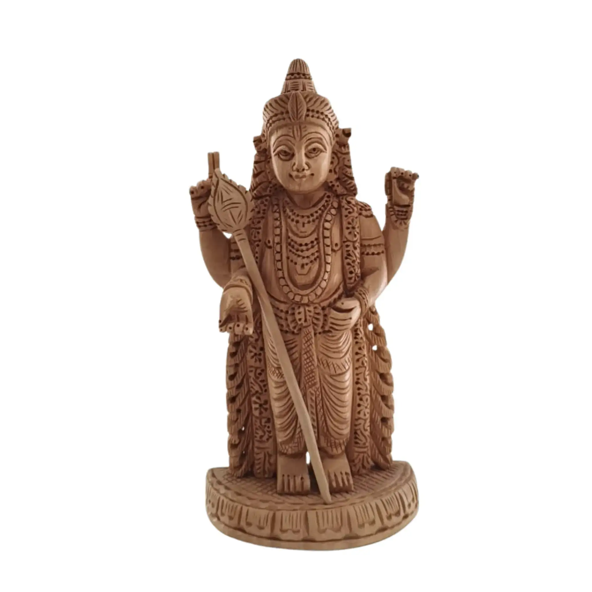 Murugan/Shanmugan Idol | Traditional Hindu Deity Sculpture - Image 5