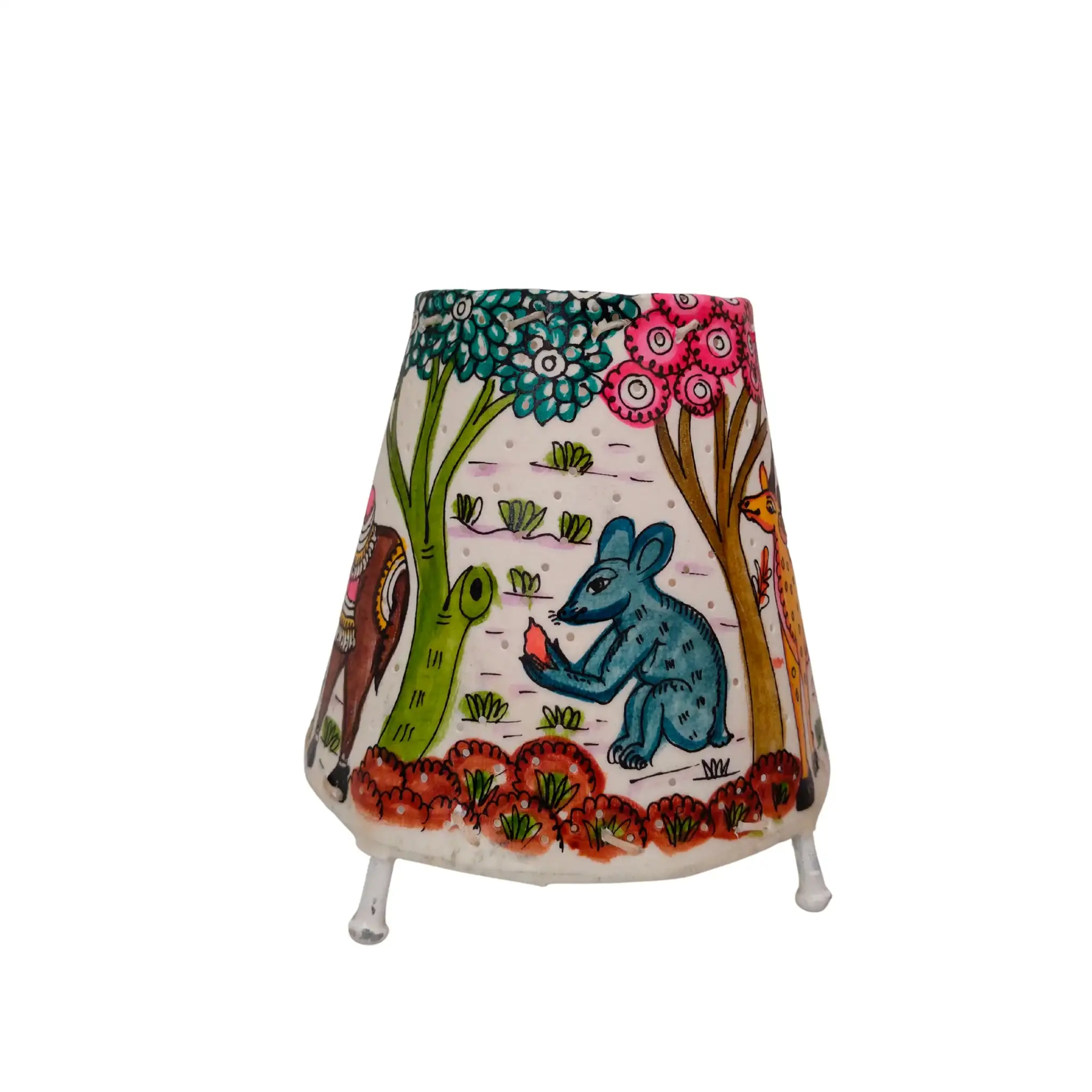 Mythical Creatures and Animal Motifs Leather Art | Bed Lamp - Image 3