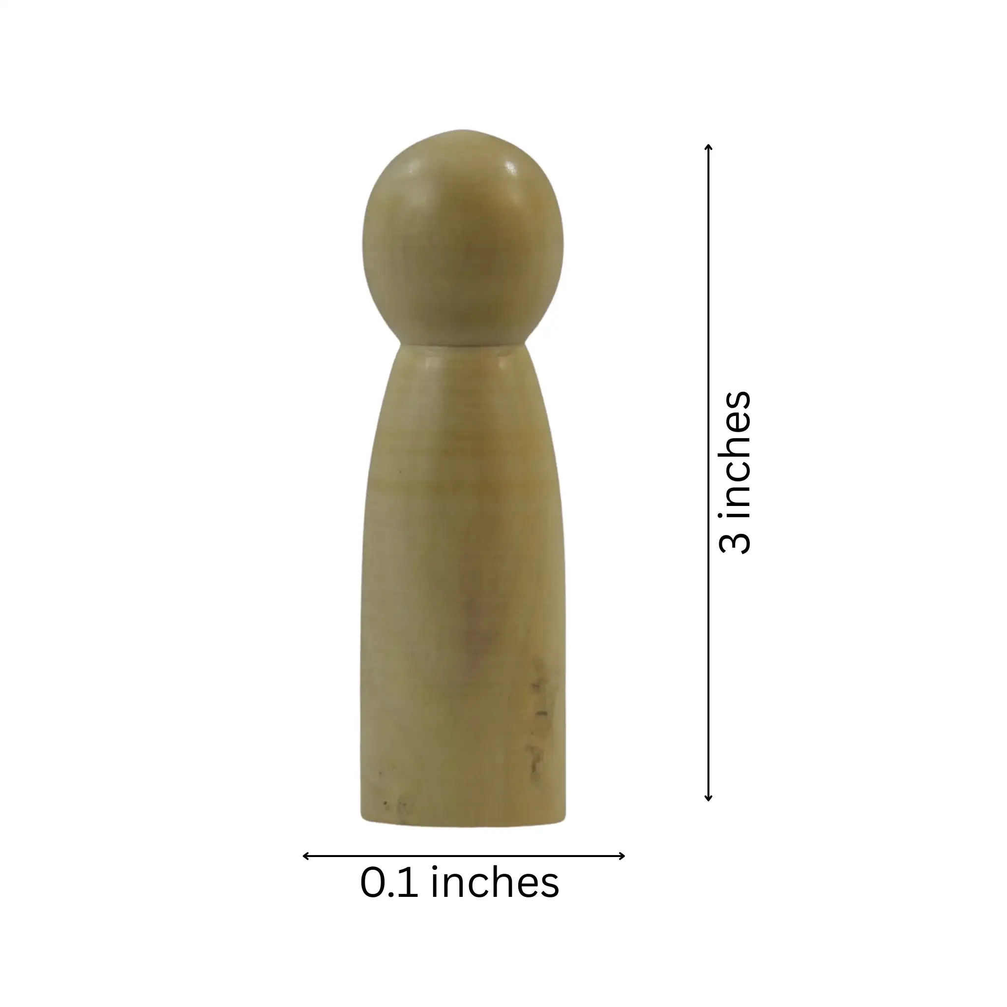 Natural Wooden Peg Doll – Plain & Ready for Your Creativity - Image 3
