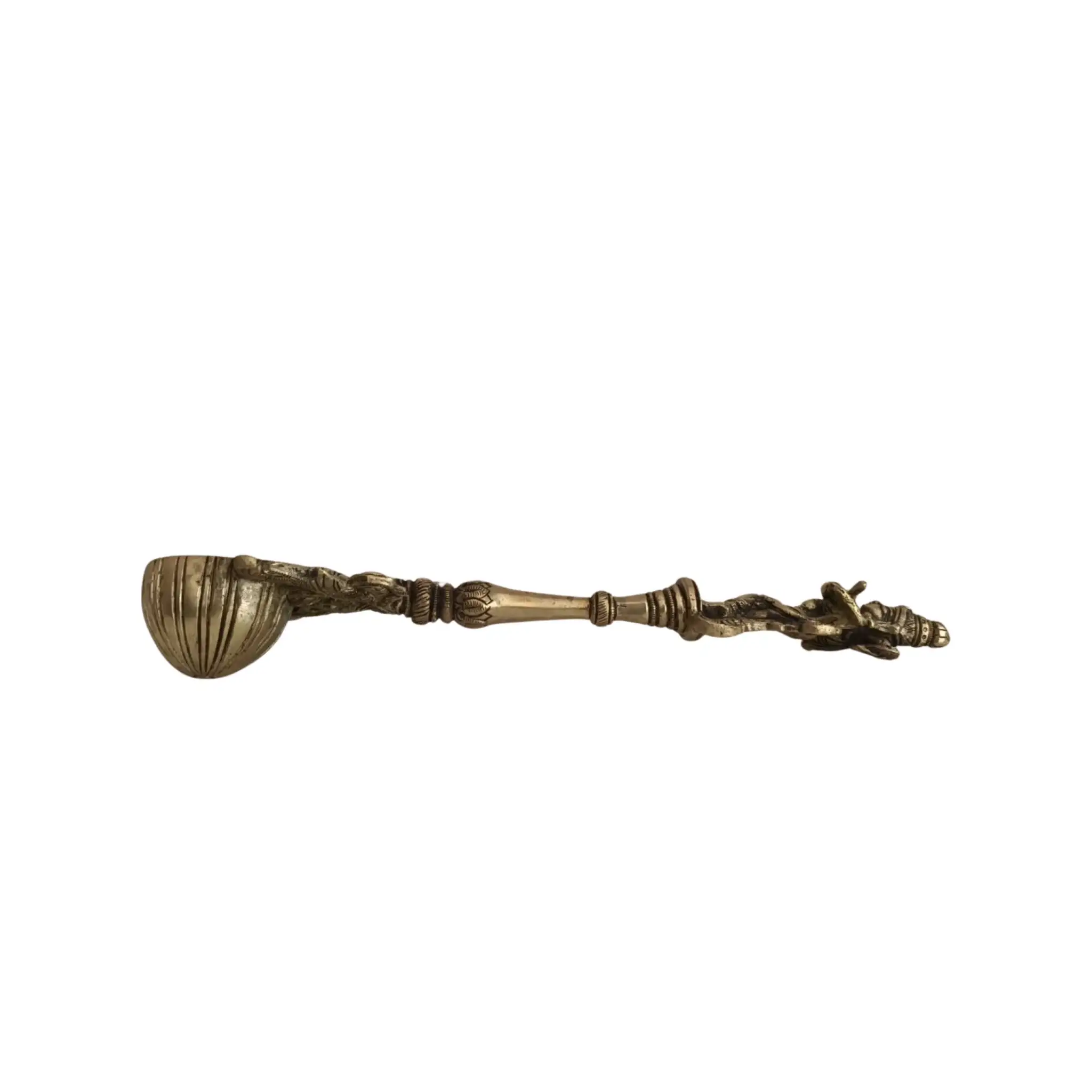 Brass Aarti Spoon Diya Lamp with Long Handle | Traditional Pooja Accessory - Image 7