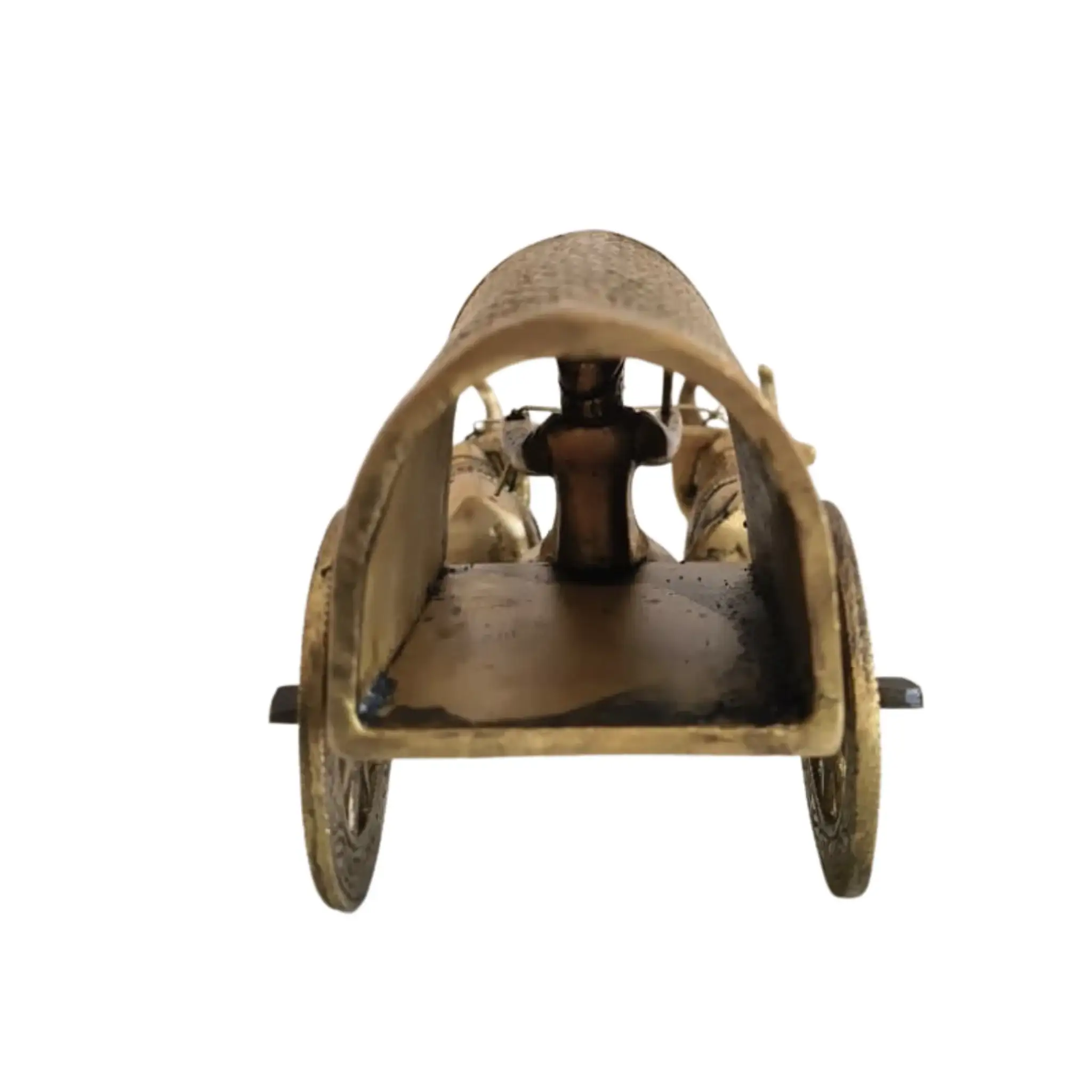 Brass Bullock Cart Figurine with Covered Canopy | Traditional Home Decor Showpiece - Image 21