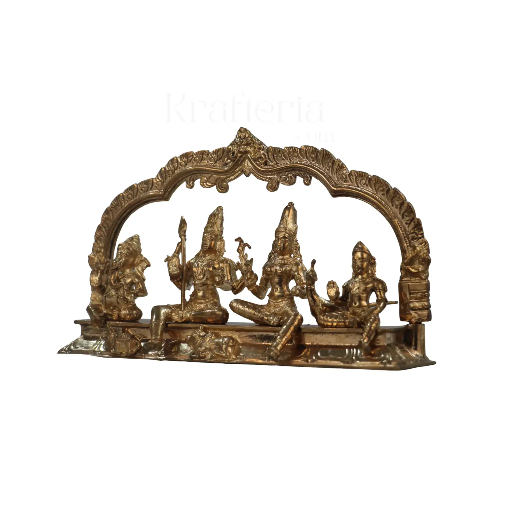 Panchaloha Shiva Kutumba – Divine Family Sculpture - Image 3