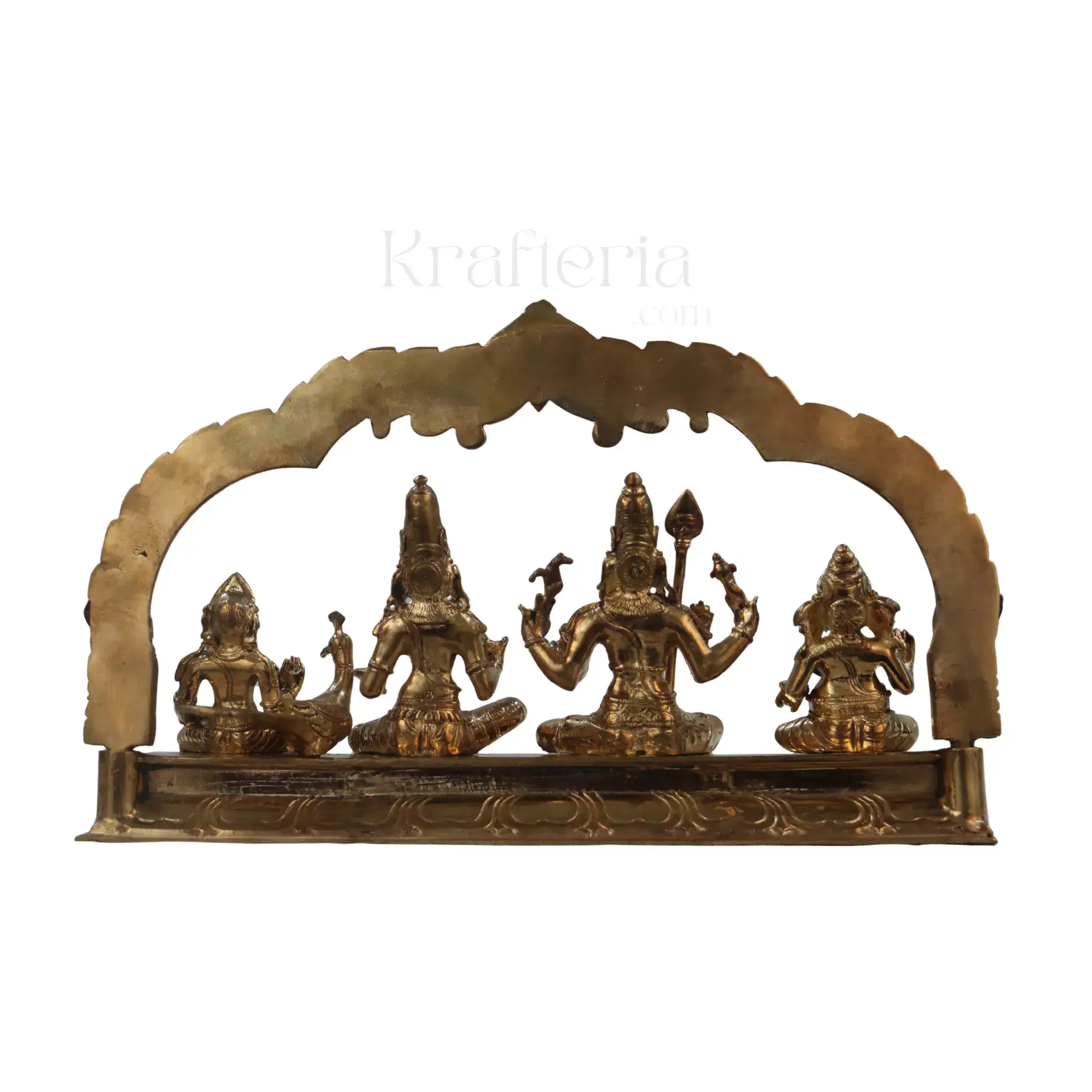 Panchaloha Shiva Kutumba – Divine Family Sculpture - Image 4