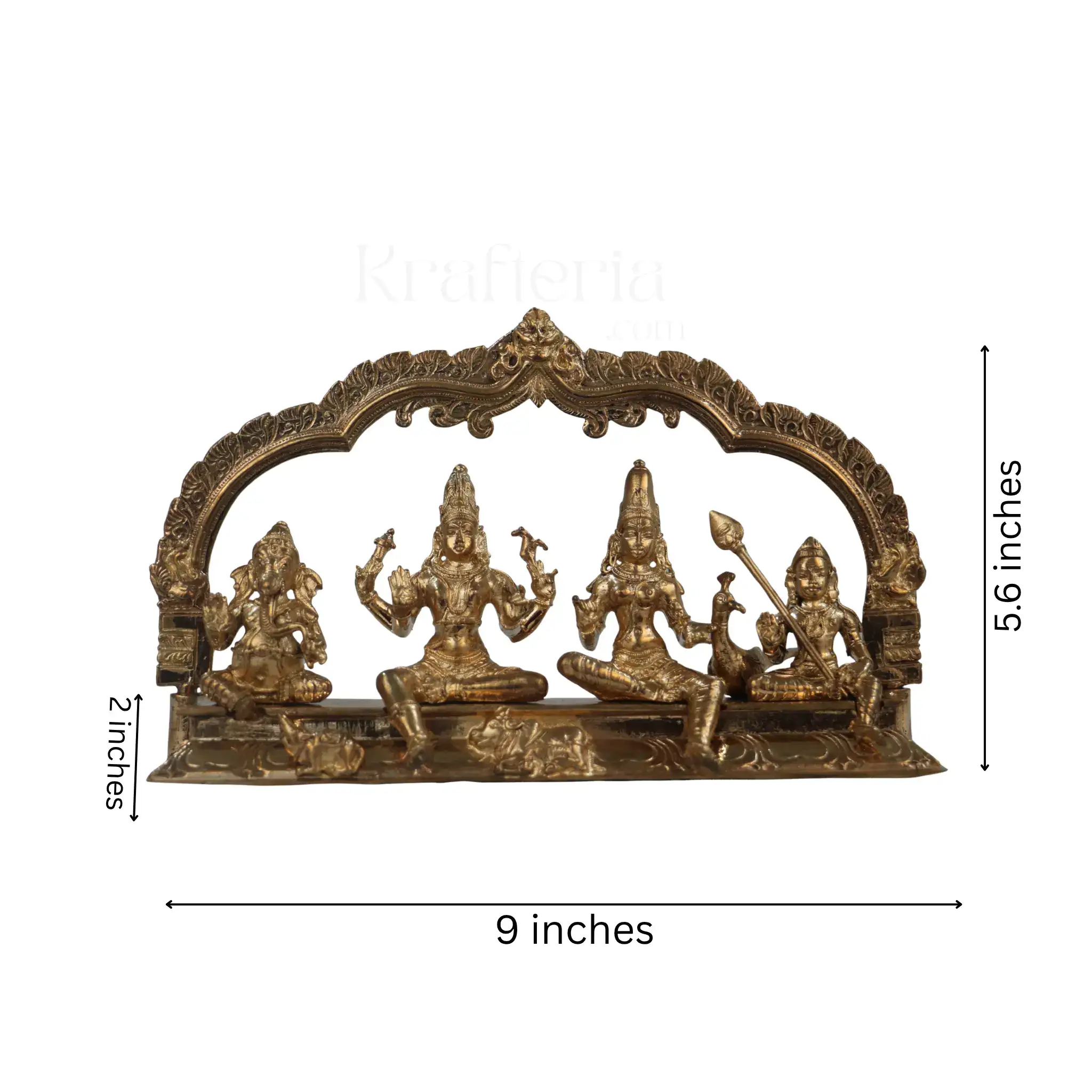 Panchaloha Shiva Kutumba – Divine Family Sculpture - Image 5