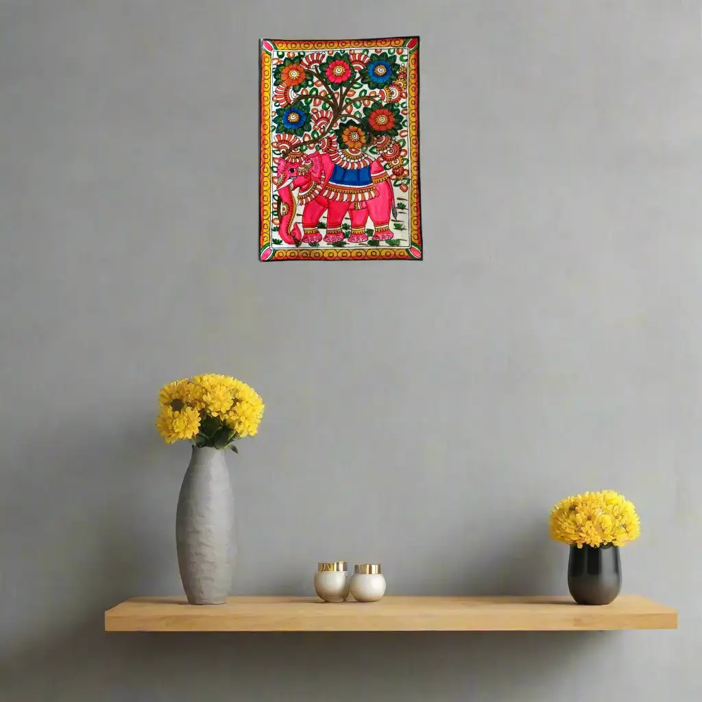 Pattachitra Elephants of Leather Art