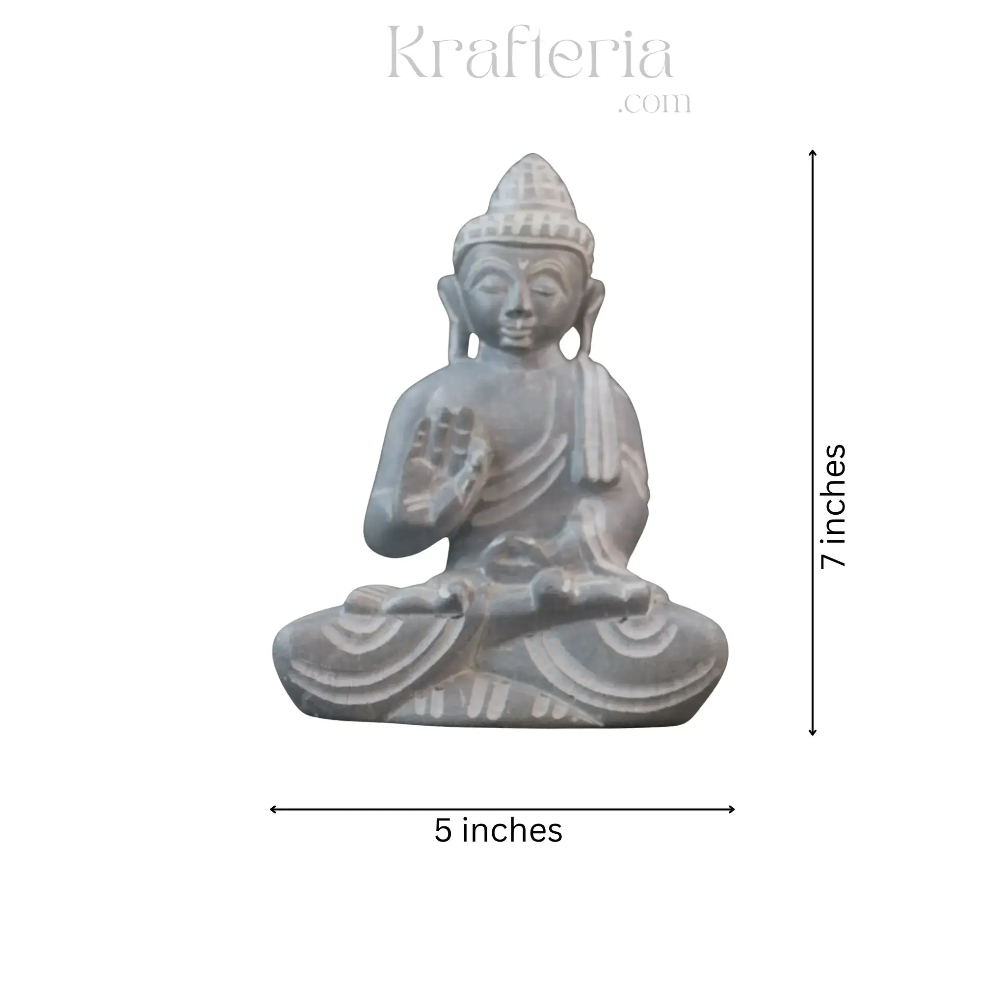 Peaceful Buddha Figurine – Soft Stone Decorative Idol - Image 15