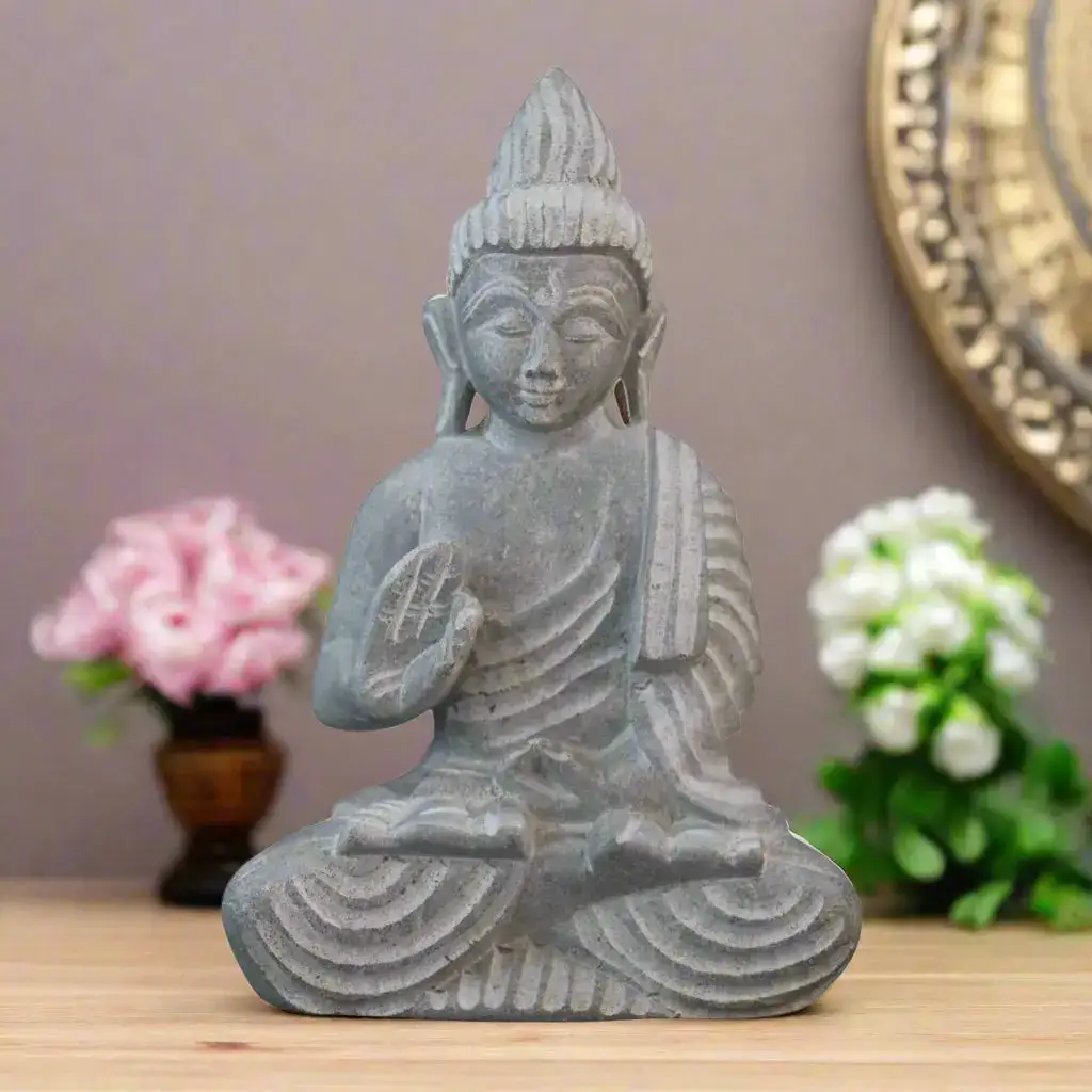 Peaceful Buddha Figurine – Soft Stone Decorative Idol - Image 16