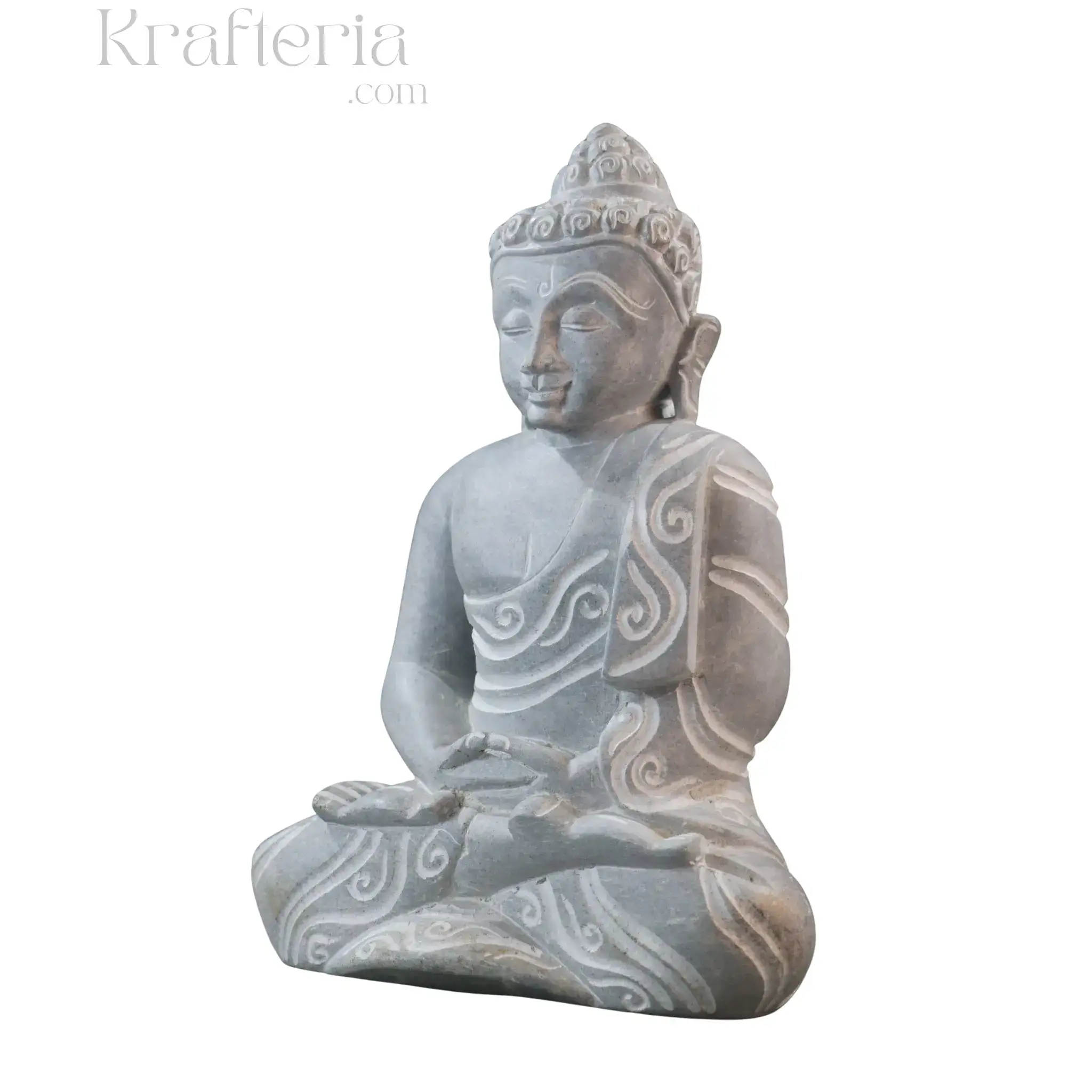 Peaceful Buddha Figurine – Soft Stone Decorative Idol - Image 22