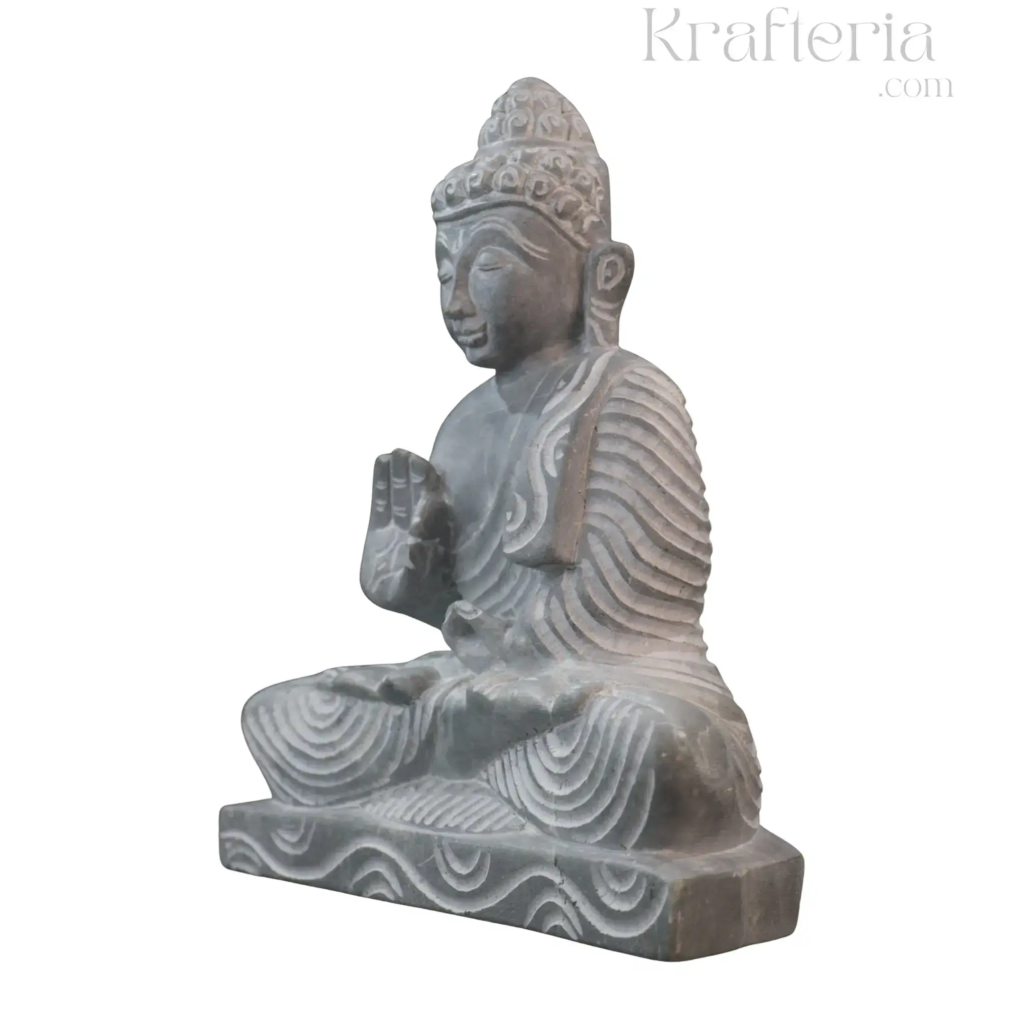 Peaceful Buddha Figurine – Soft Stone Decorative Idol - Image 27