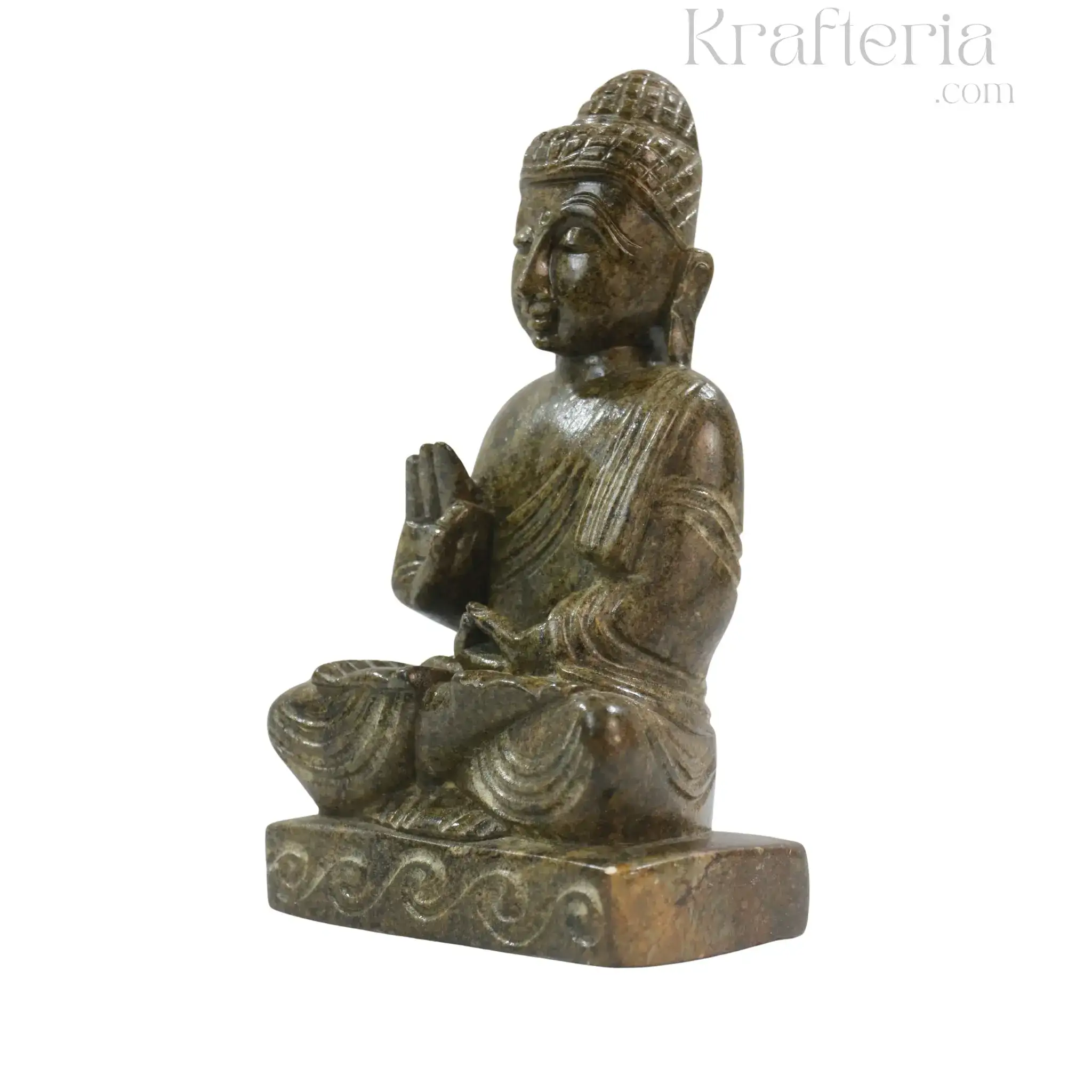 Peaceful Buddha Figurine – Soft Stone Decorative Idol - Image 3