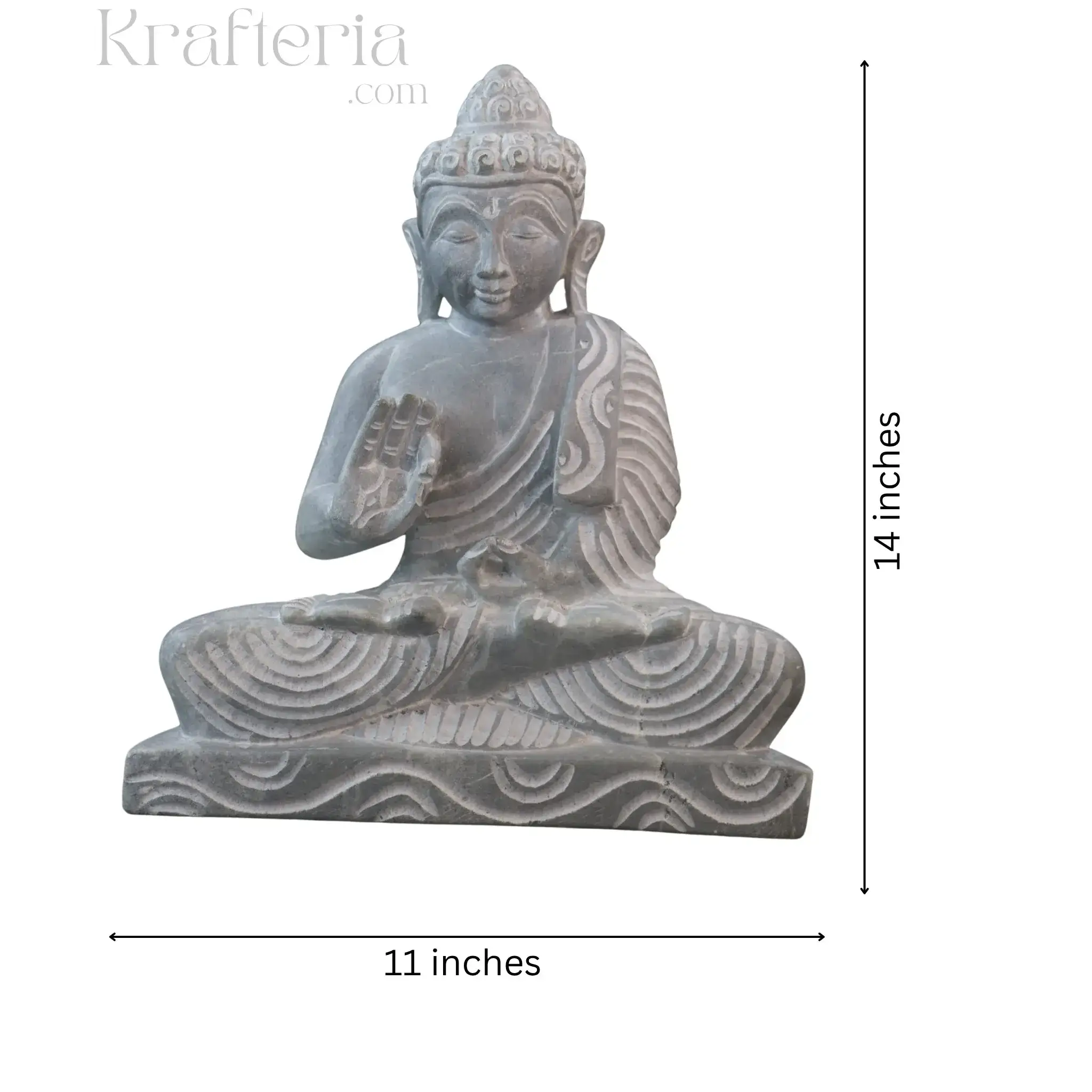 Peaceful Buddha Figurine – Soft Stone Decorative Idol - Image 30