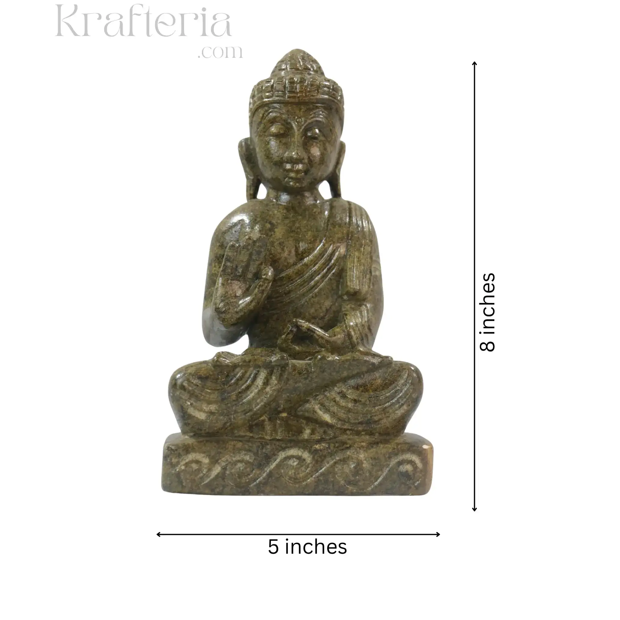 Peaceful Buddha Figurine – Soft Stone Decorative Idol - Image 5