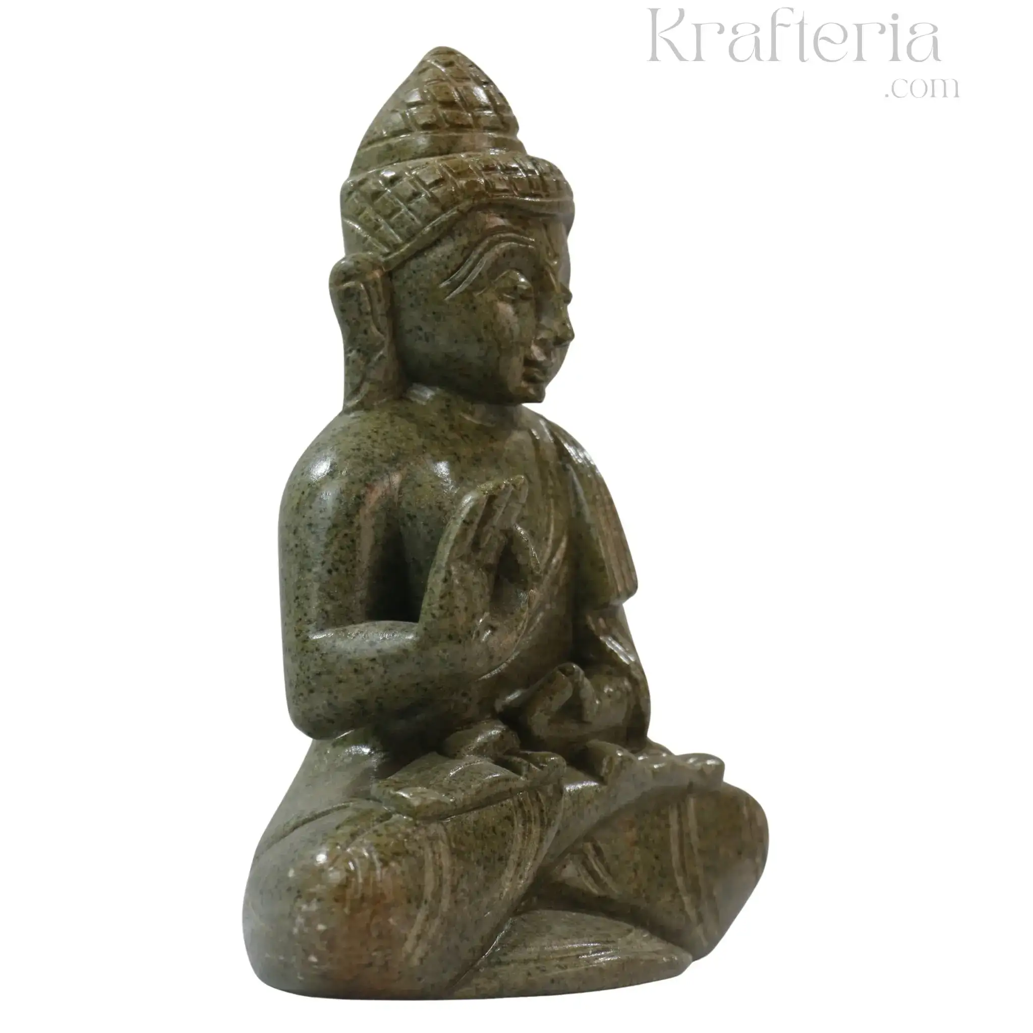 Peaceful Buddha Figurine – Soft Stone Decorative Idol - Image 7
