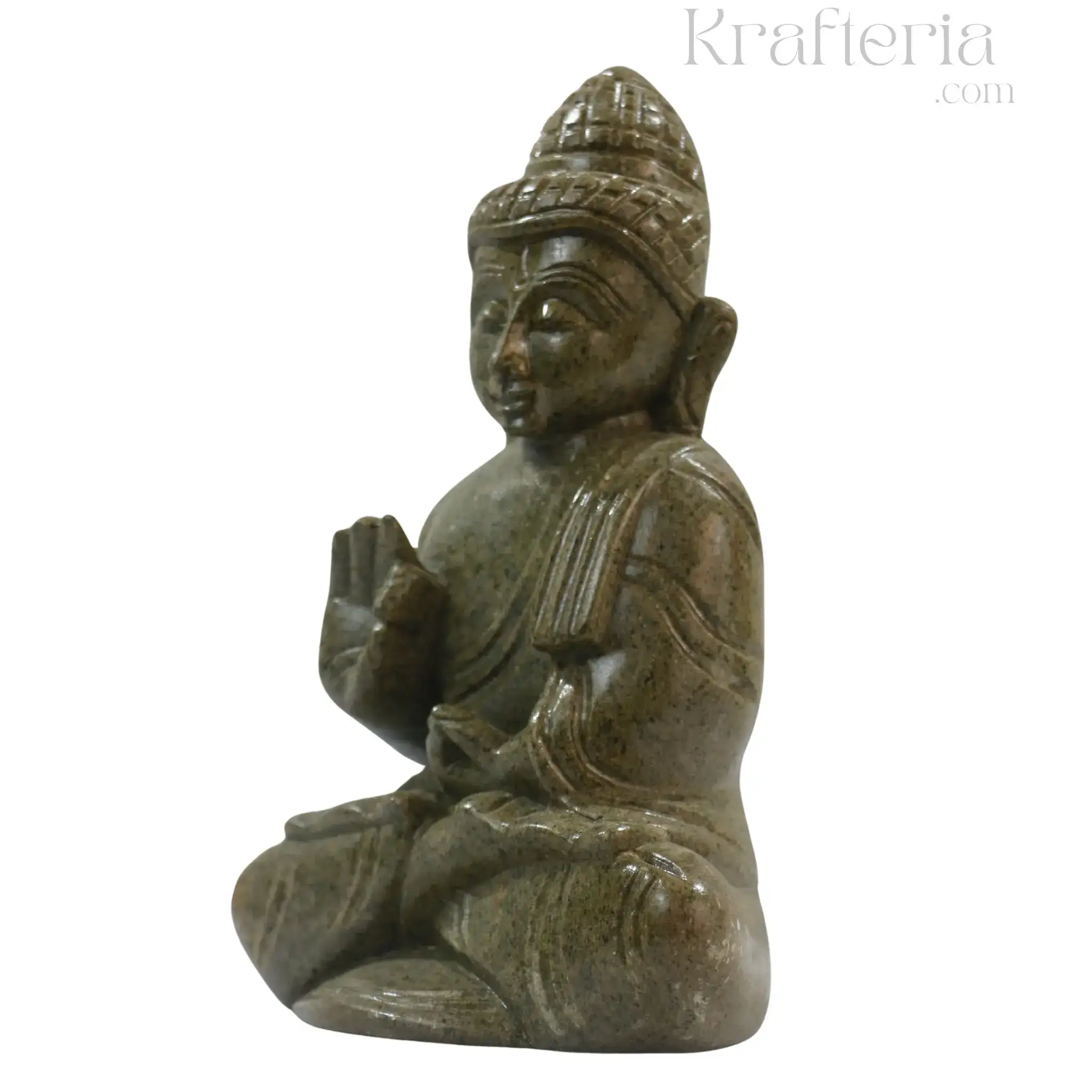 Peaceful Buddha Figurine – Soft Stone Decorative Idol - Image 8