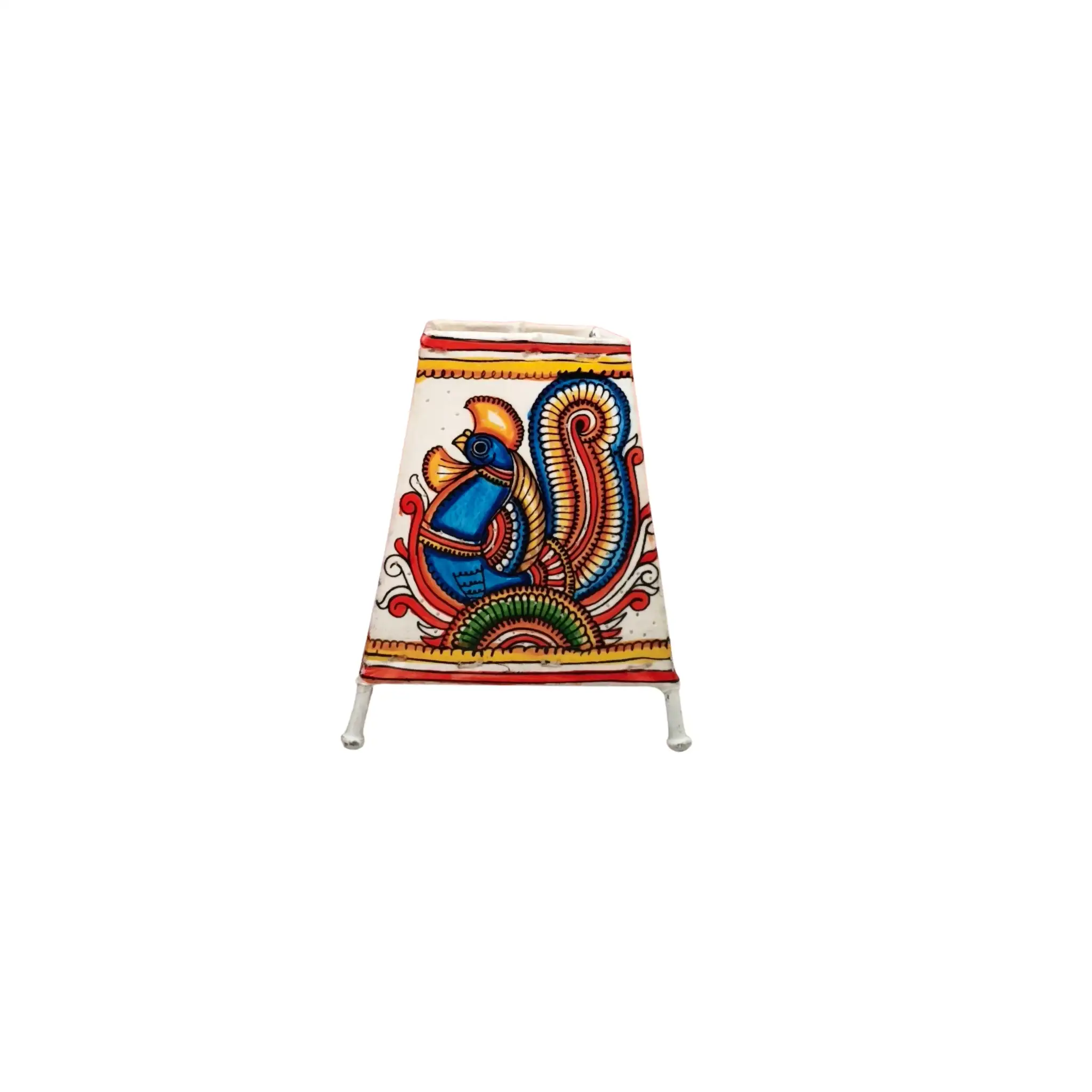 Graceful Peacock Leather Puppetry | Bed Lamp - Image 3