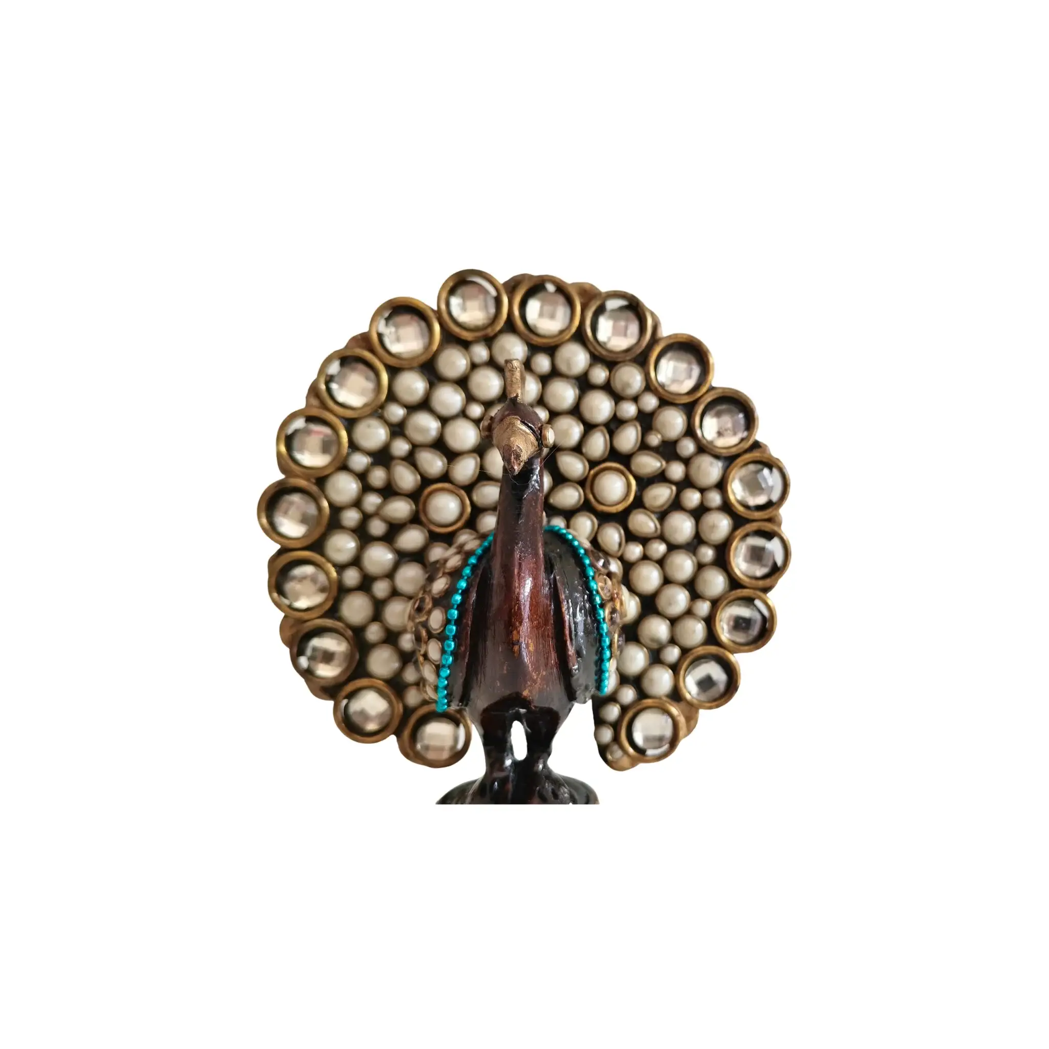 Traditional Indian Style Adorned Peacock Showpiece Idol - Image 18