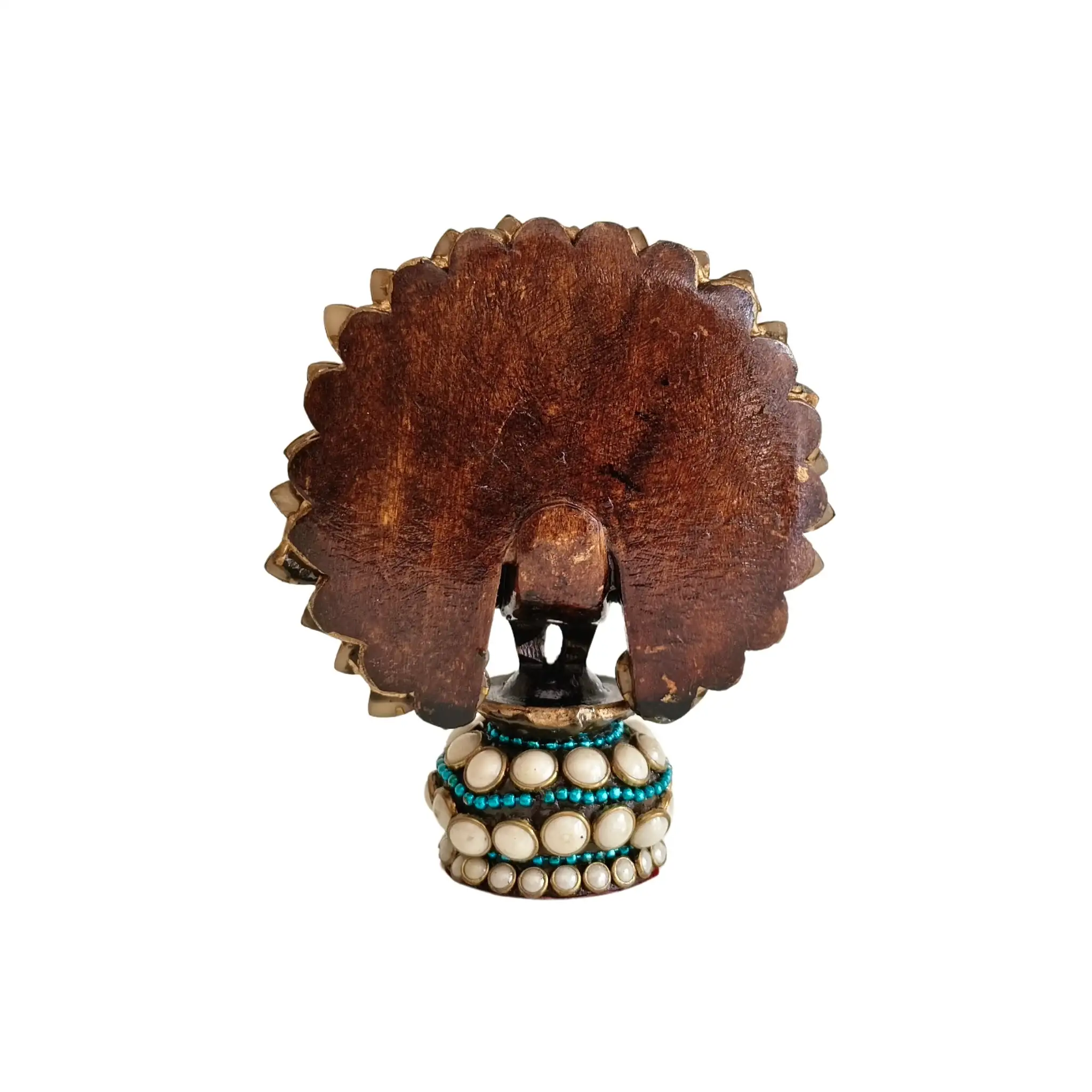 Traditional Indian Style Adorned Peacock Showpiece Idol - Image 7