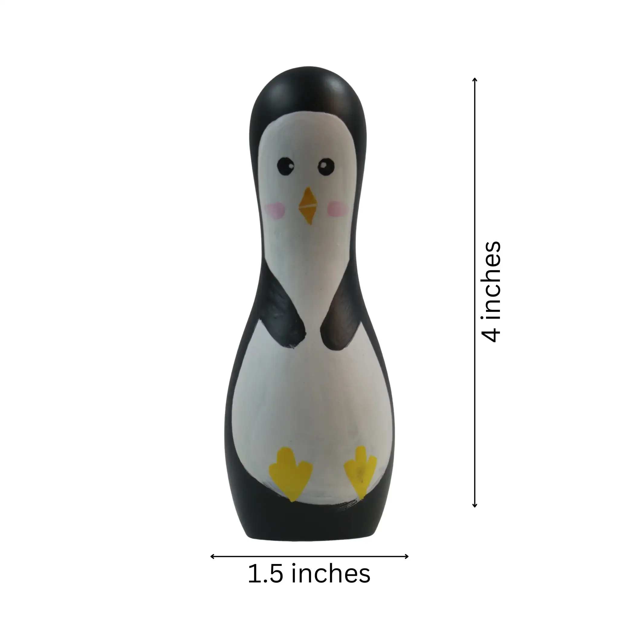 Penguin Bowling Pin Set – Handpainted with Non-Toxic Colors - Image 5