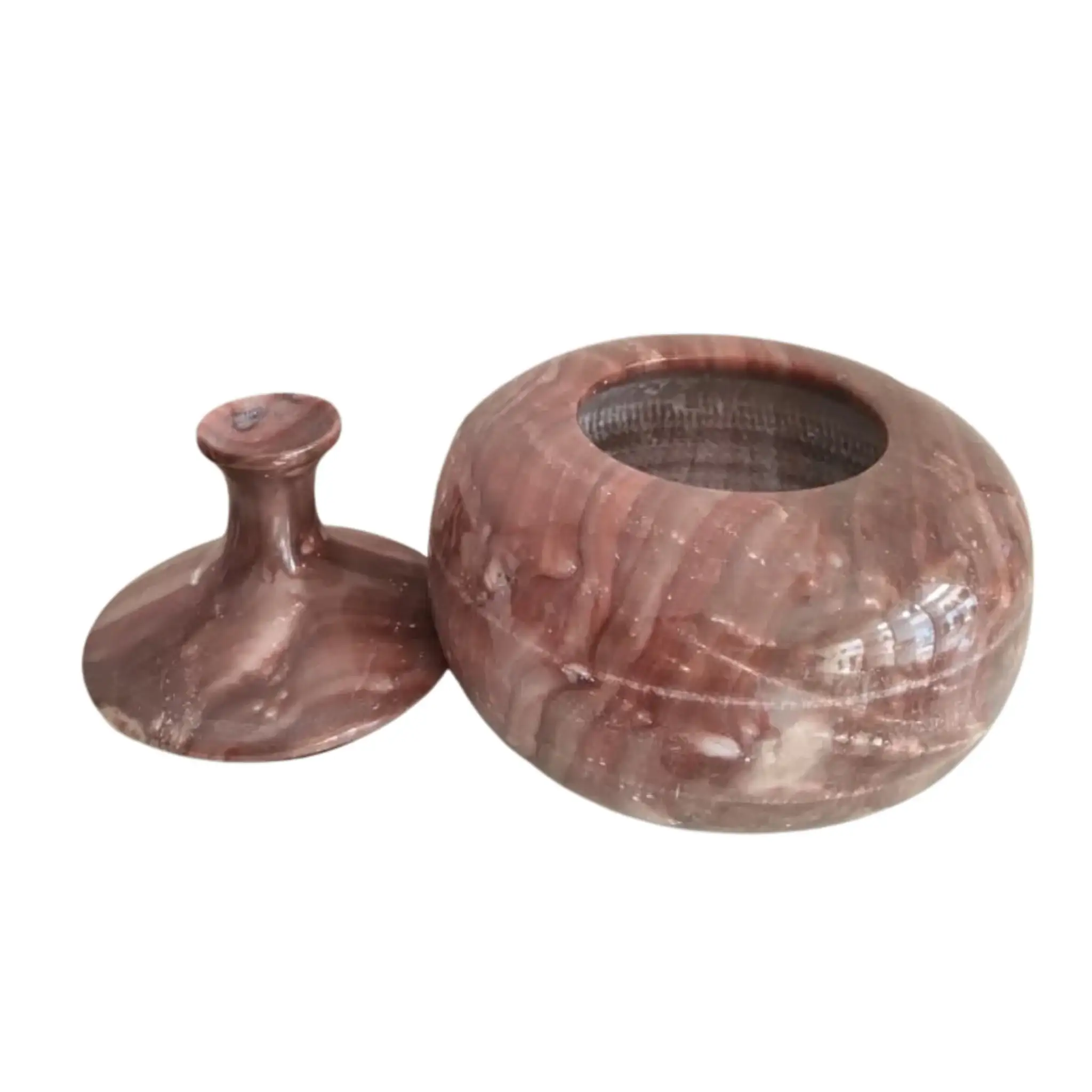 Marble Decorative Storage Jar with Lid – Luxury Stone Pot for Home Décor - Image 3