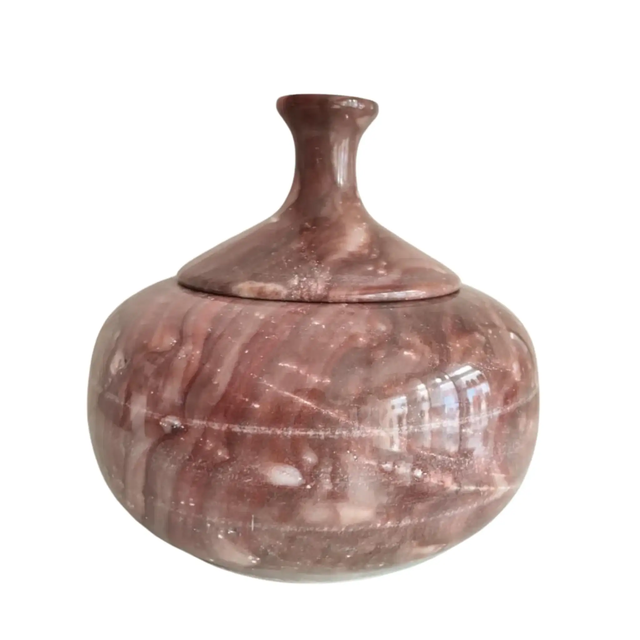 Marble Decorative Storage Jar with Lid – Luxury Stone Pot for Home Décor - Image 4