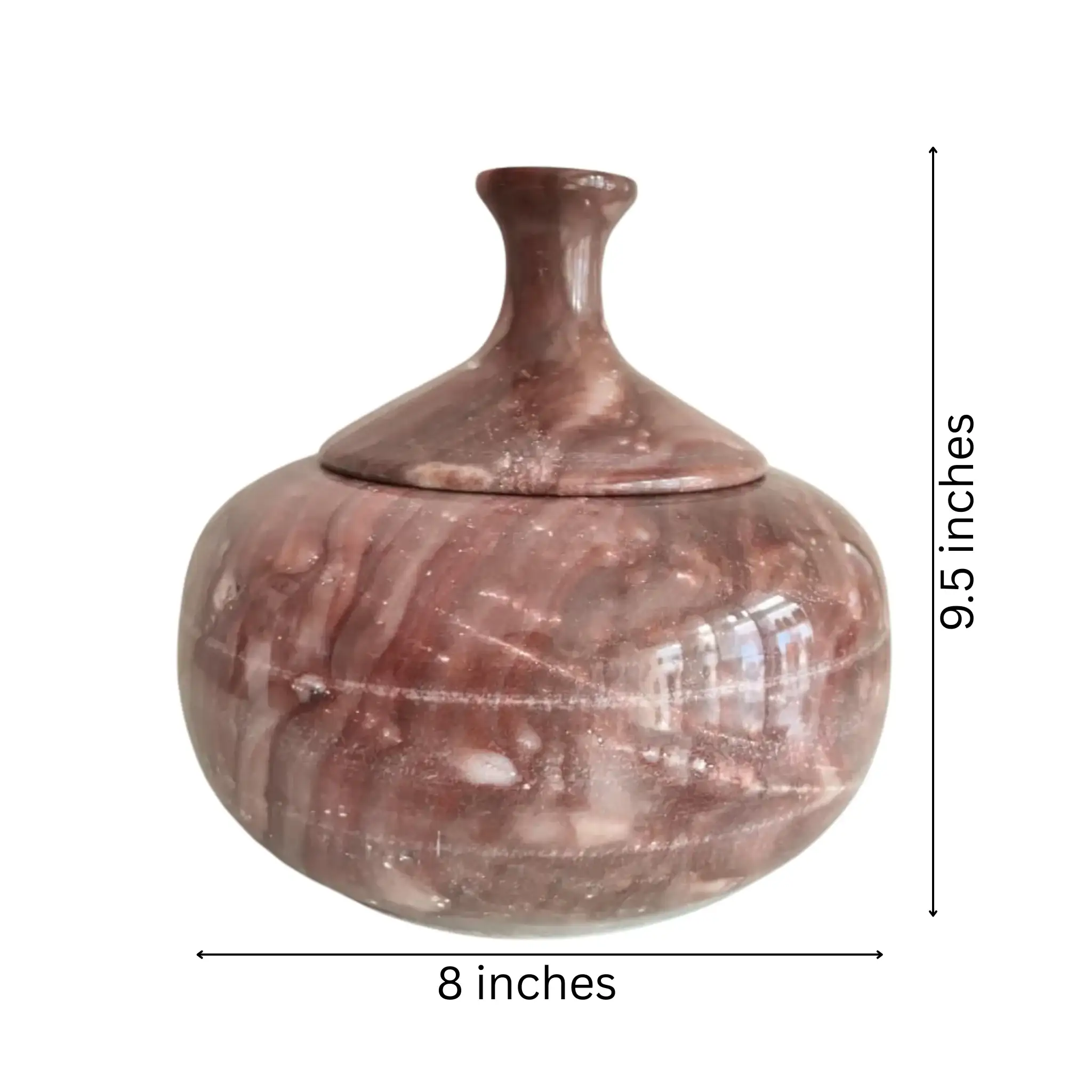Marble Decorative Storage Jar with Lid – Luxury Stone Pot for Home Décor - Image 6