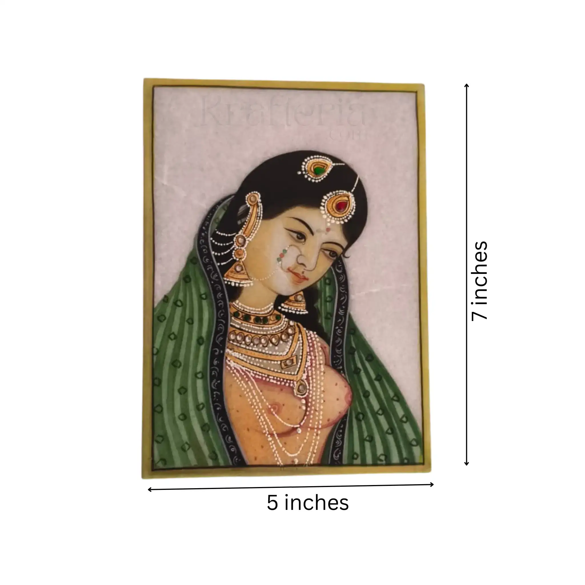 Rajasthan The Grieving Princess Marbel Painting - Image 3