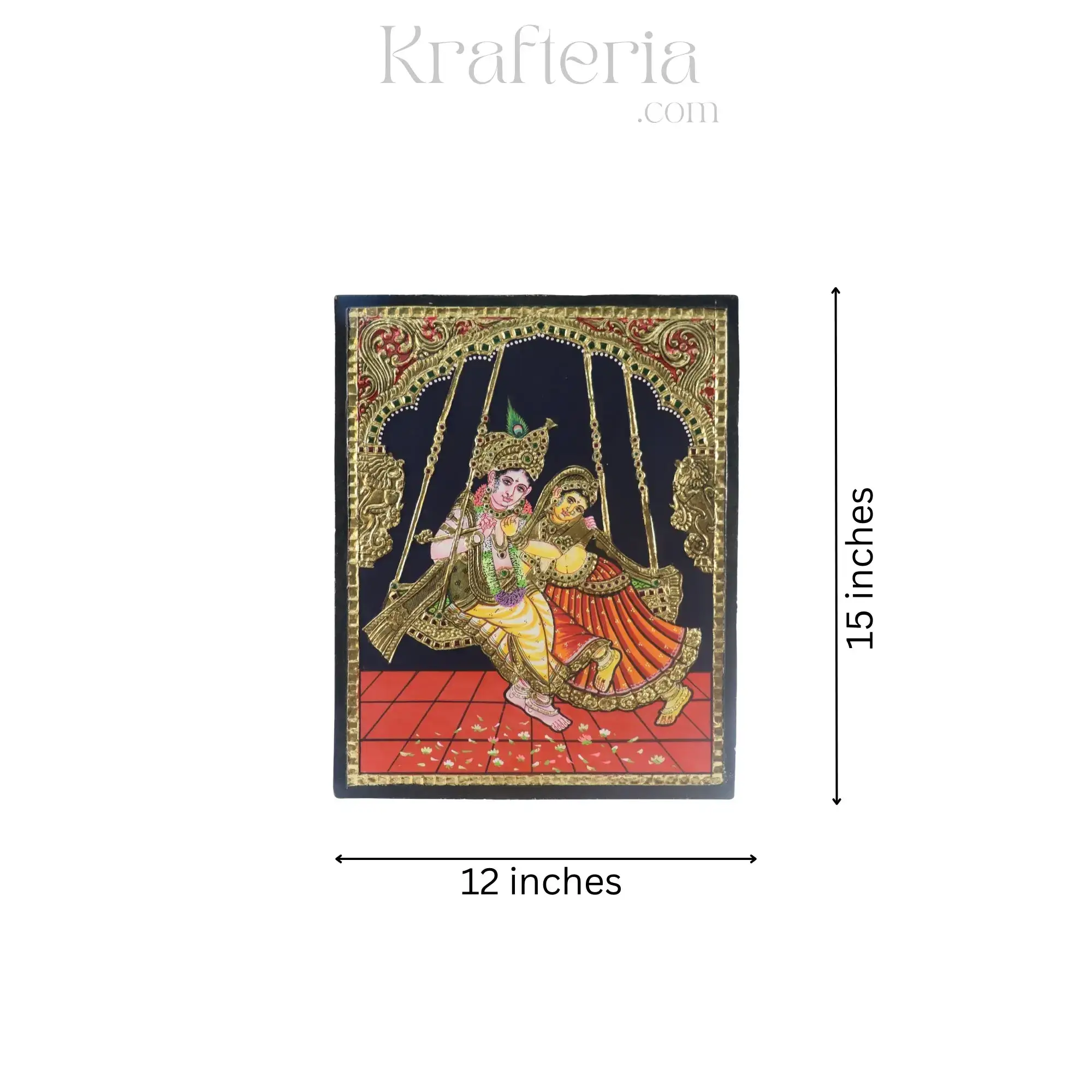 Divine Radha Krishna Thanjavur Art - Image 3