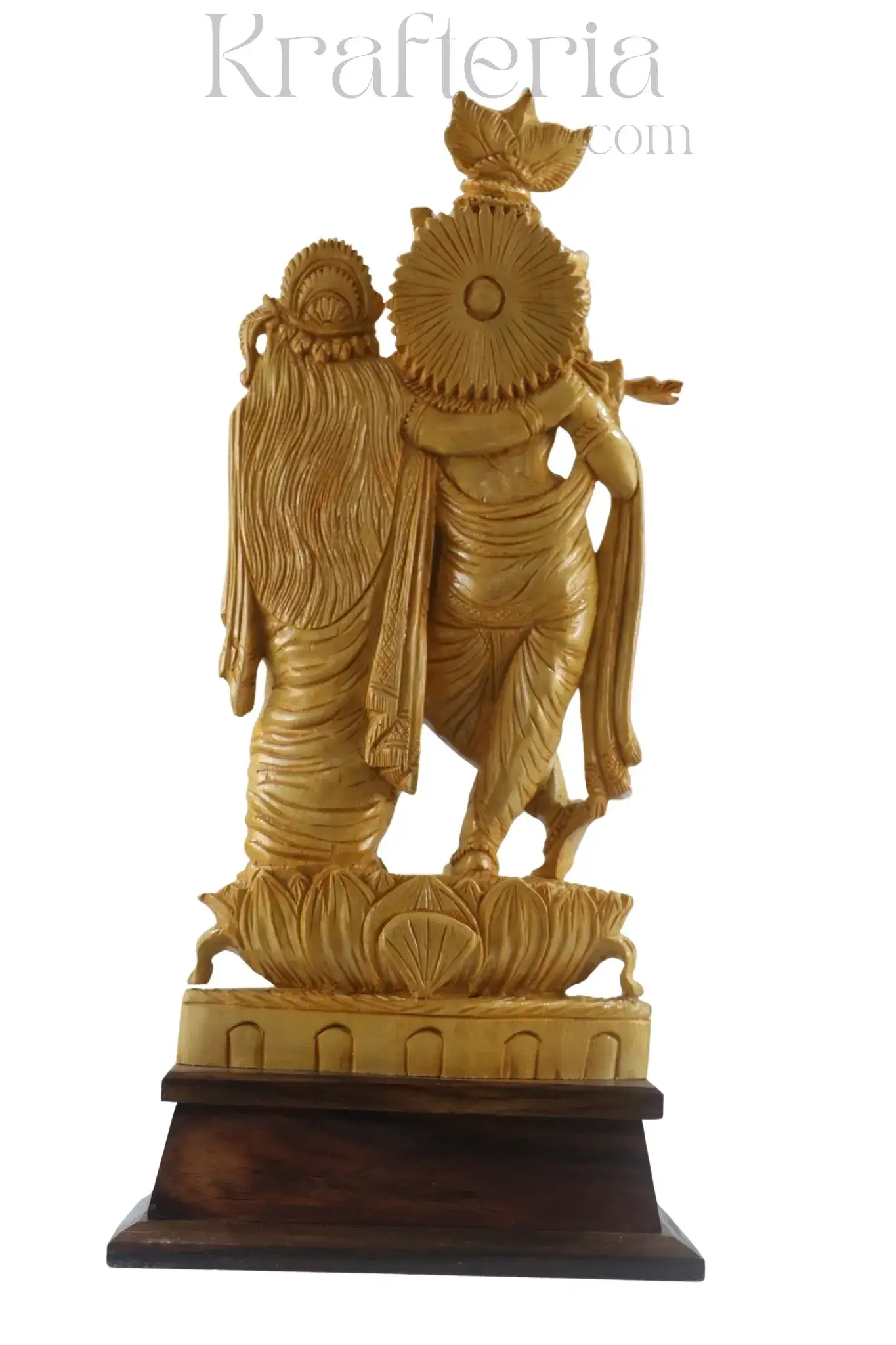 Devotional Radha Krishna Sculpture – Timeless Handcrafted Masterpiece - Image 4