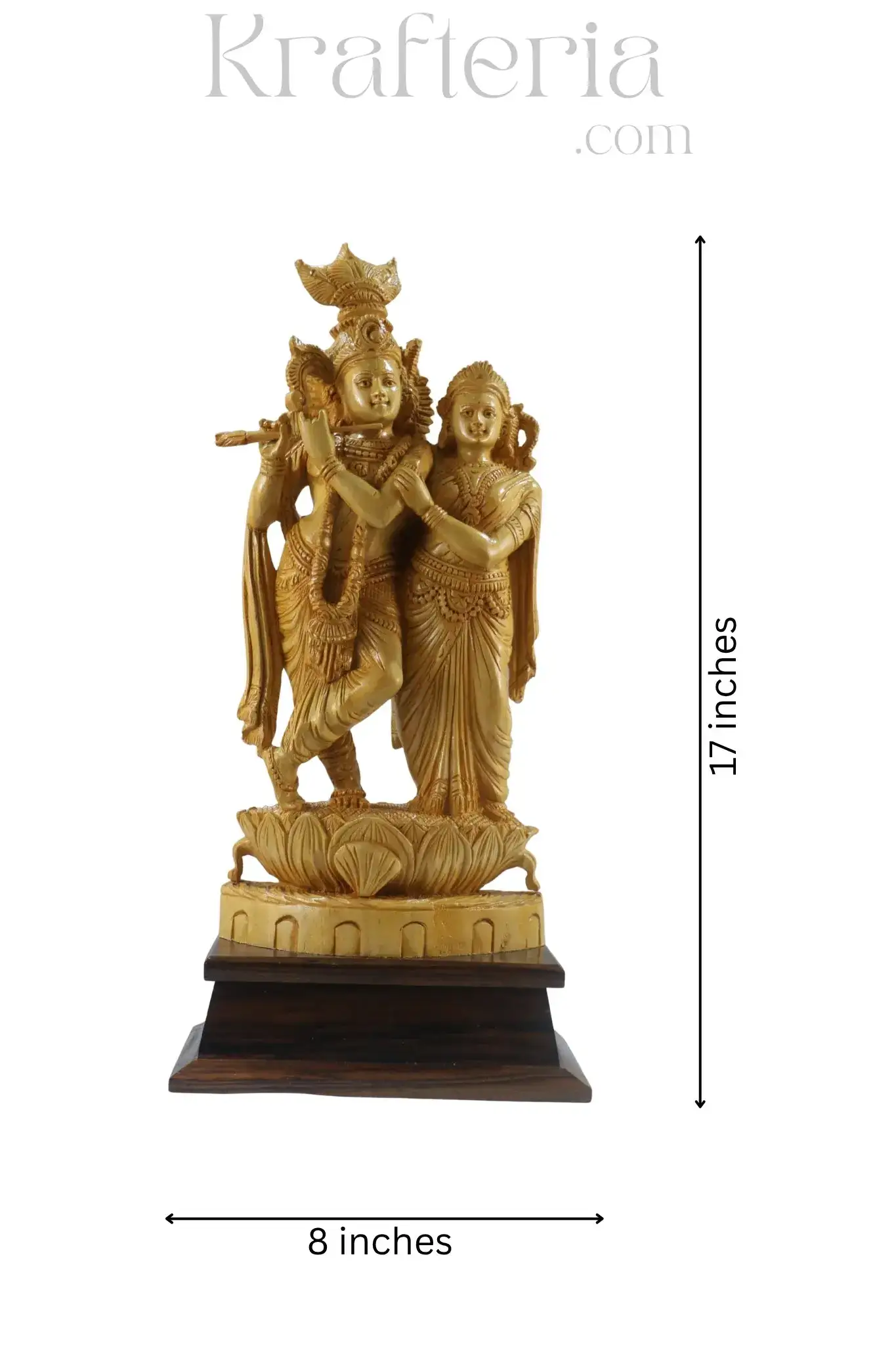Devotional Radha Krishna Sculpture – Timeless Handcrafted Masterpiece - Image 5