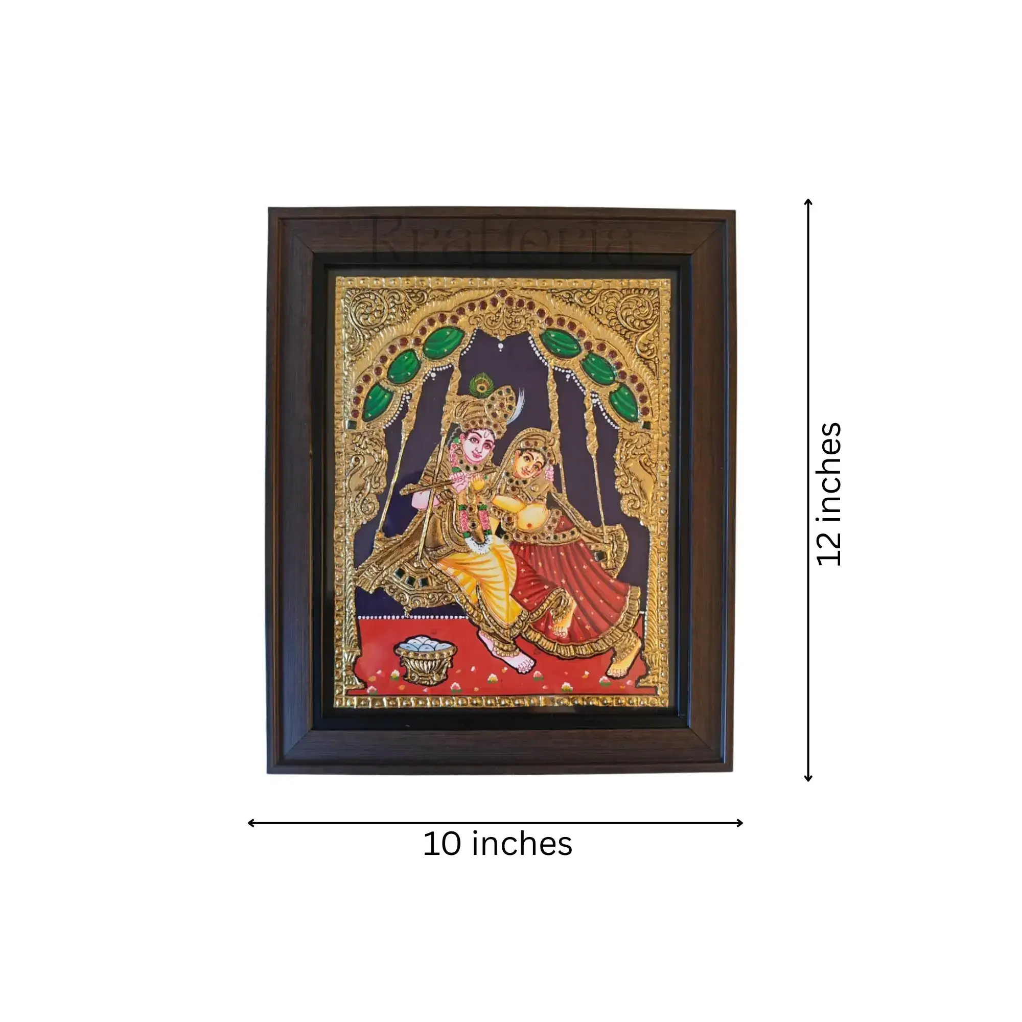 Divine Romance Radha Krishna’s Thanjavur Art - Image 3