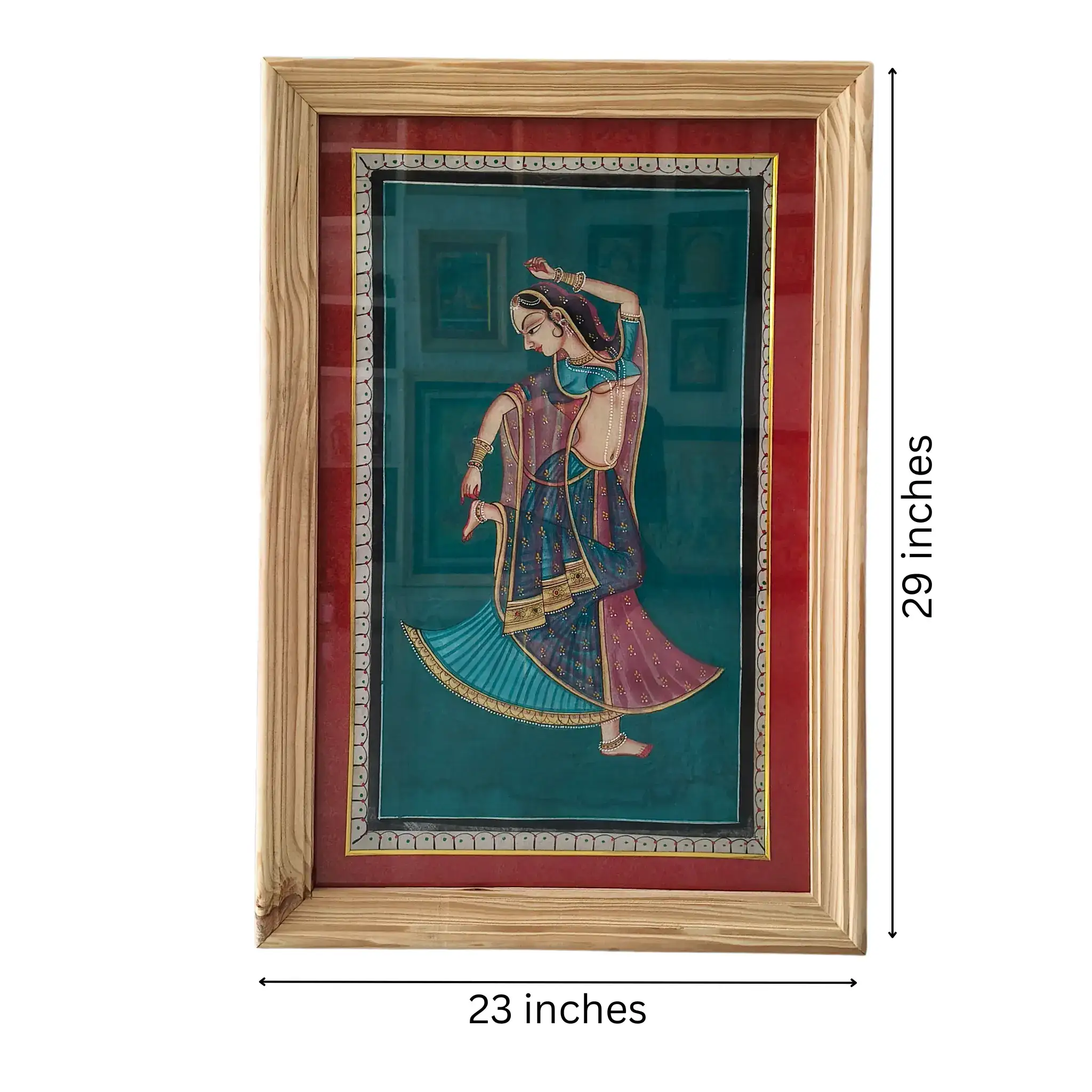 Graceful Radha - A Miniature Painting - Image 5